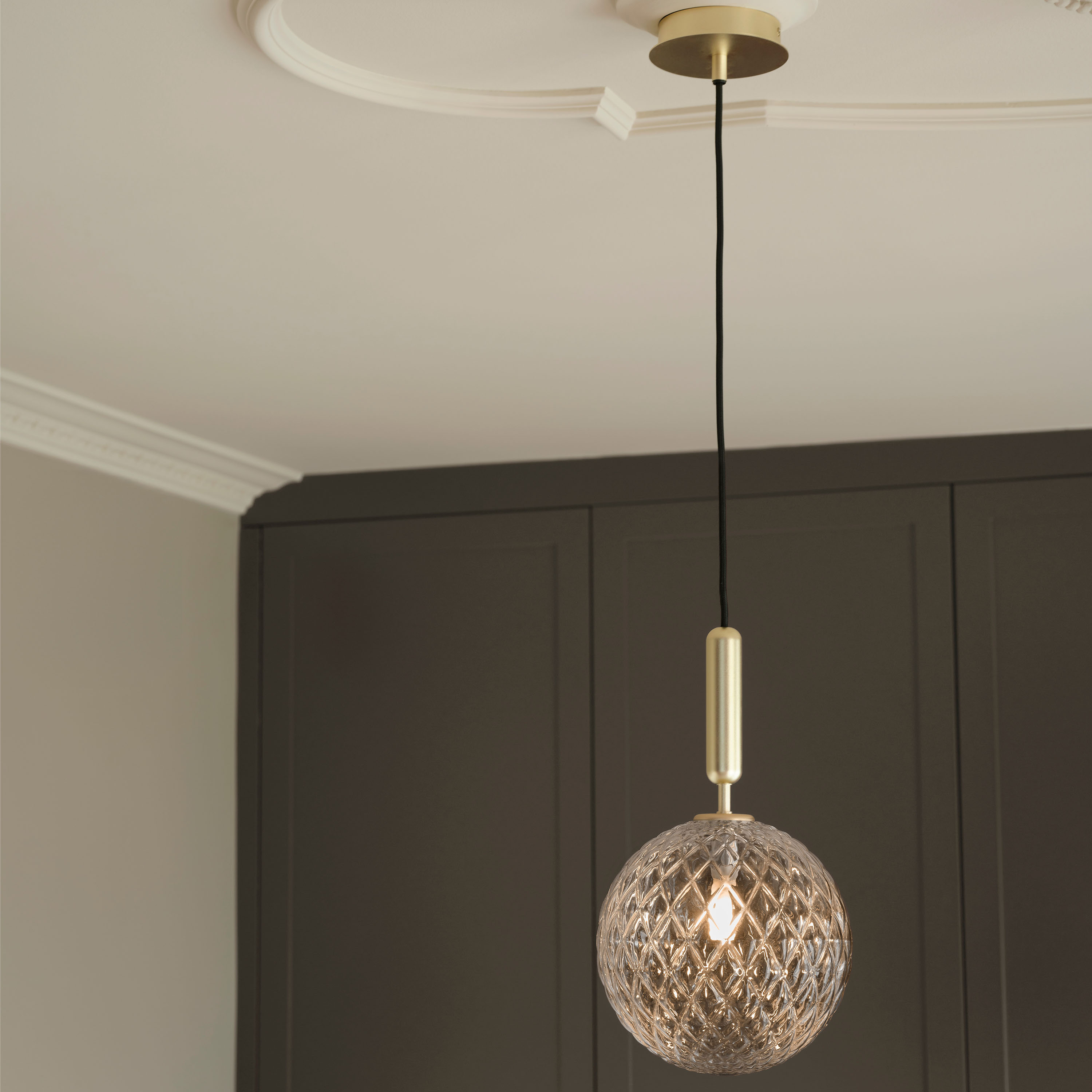 Nuura Miira 1 Taklampa Brass/Optic Clear Ø20