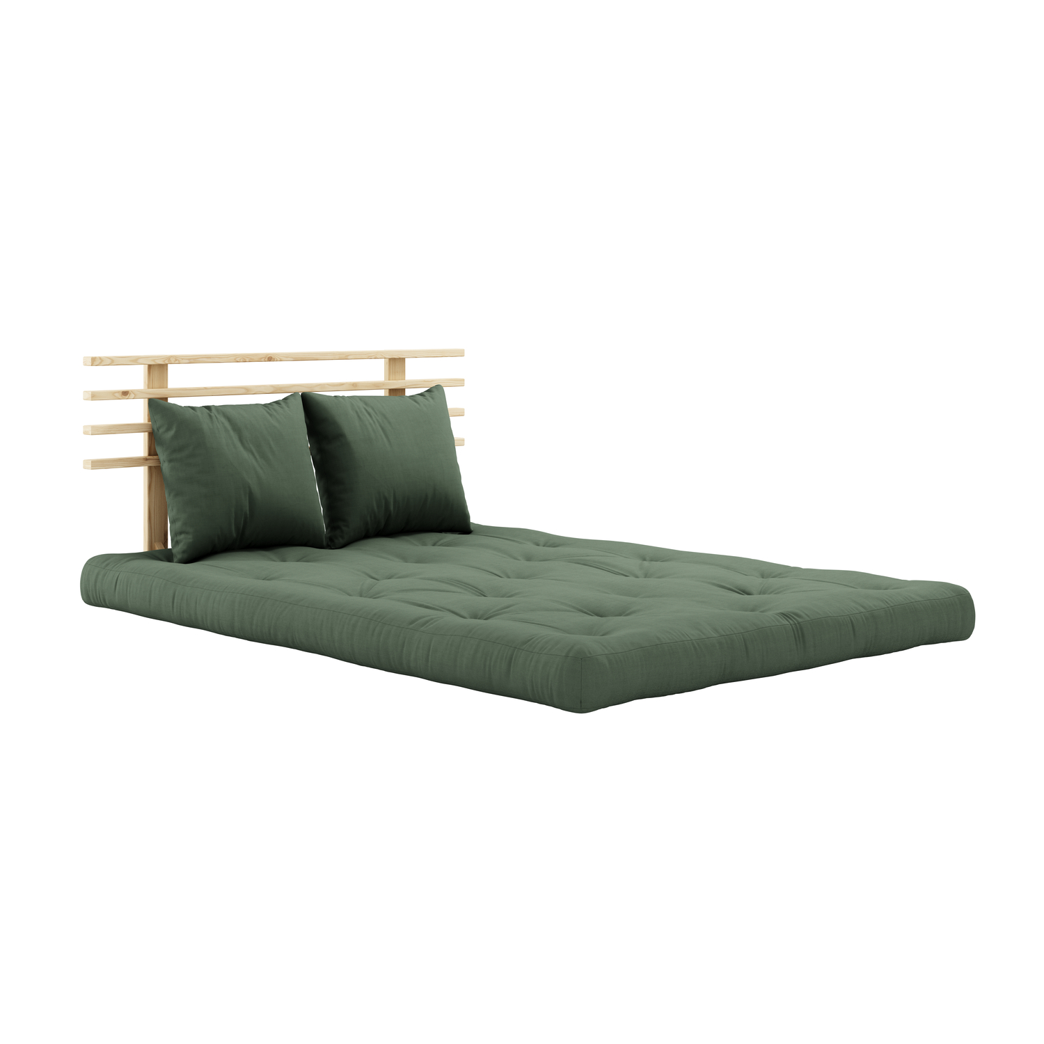 Karup Design Shin Sano Schlafsofa Natur/Olivgrün 140 cm