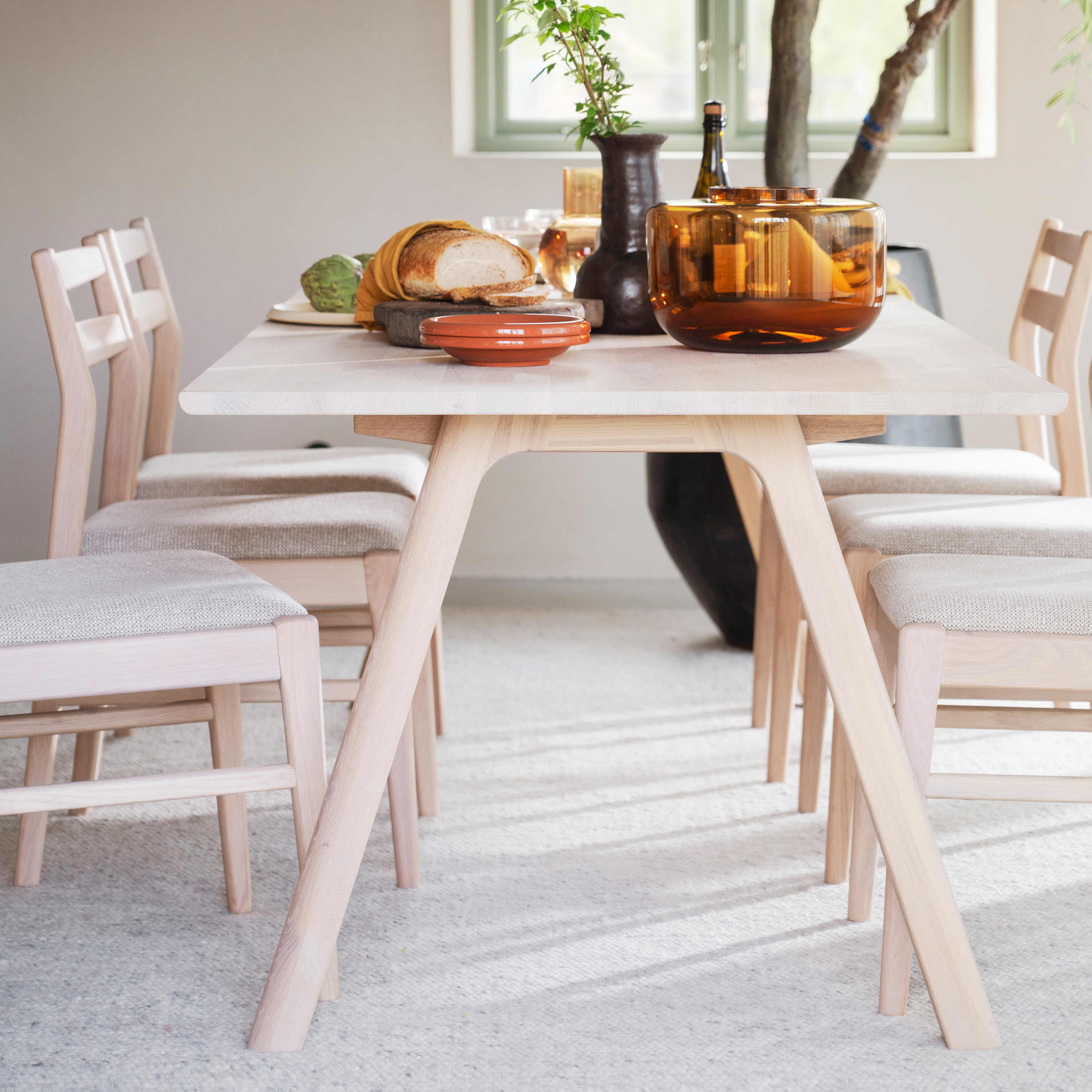 Rowico Home Clapperton Matbord Vitpigmenterad Ek 220x95