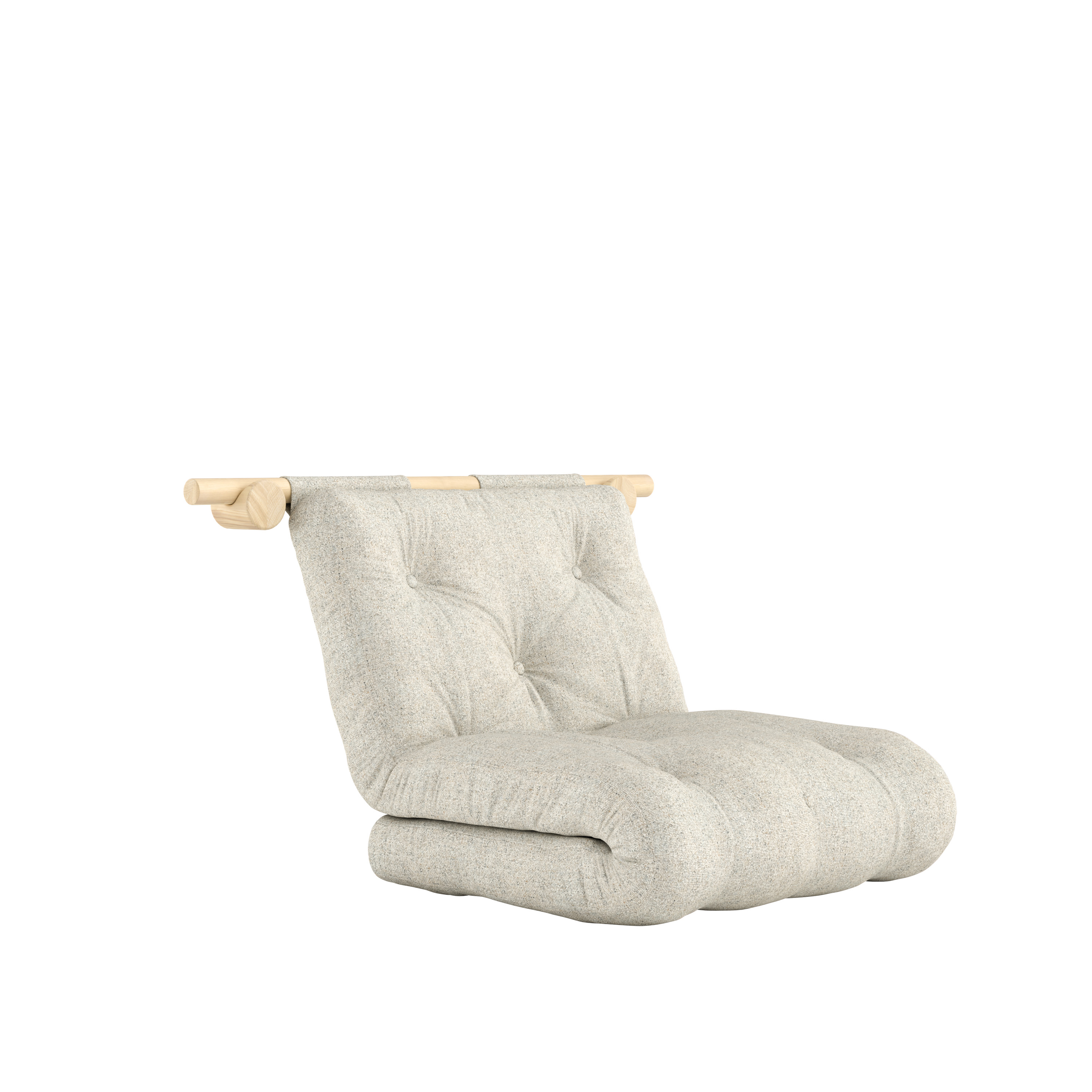 Karup Design Hooked Bäddfotölj Raw Soft Chalk 75x200
