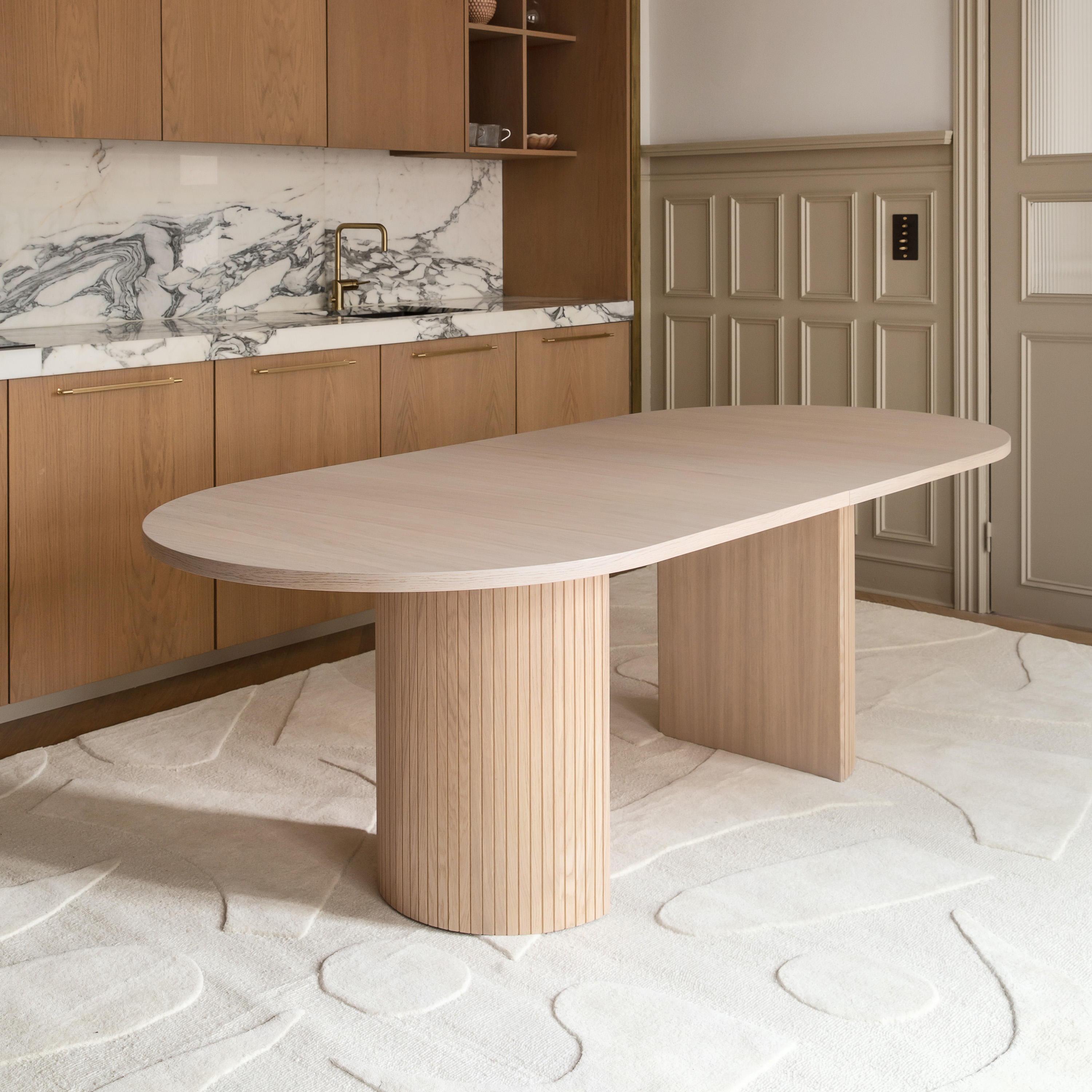 Sleepo Collection Bauer Matbord Vitoljad Ek 220+50