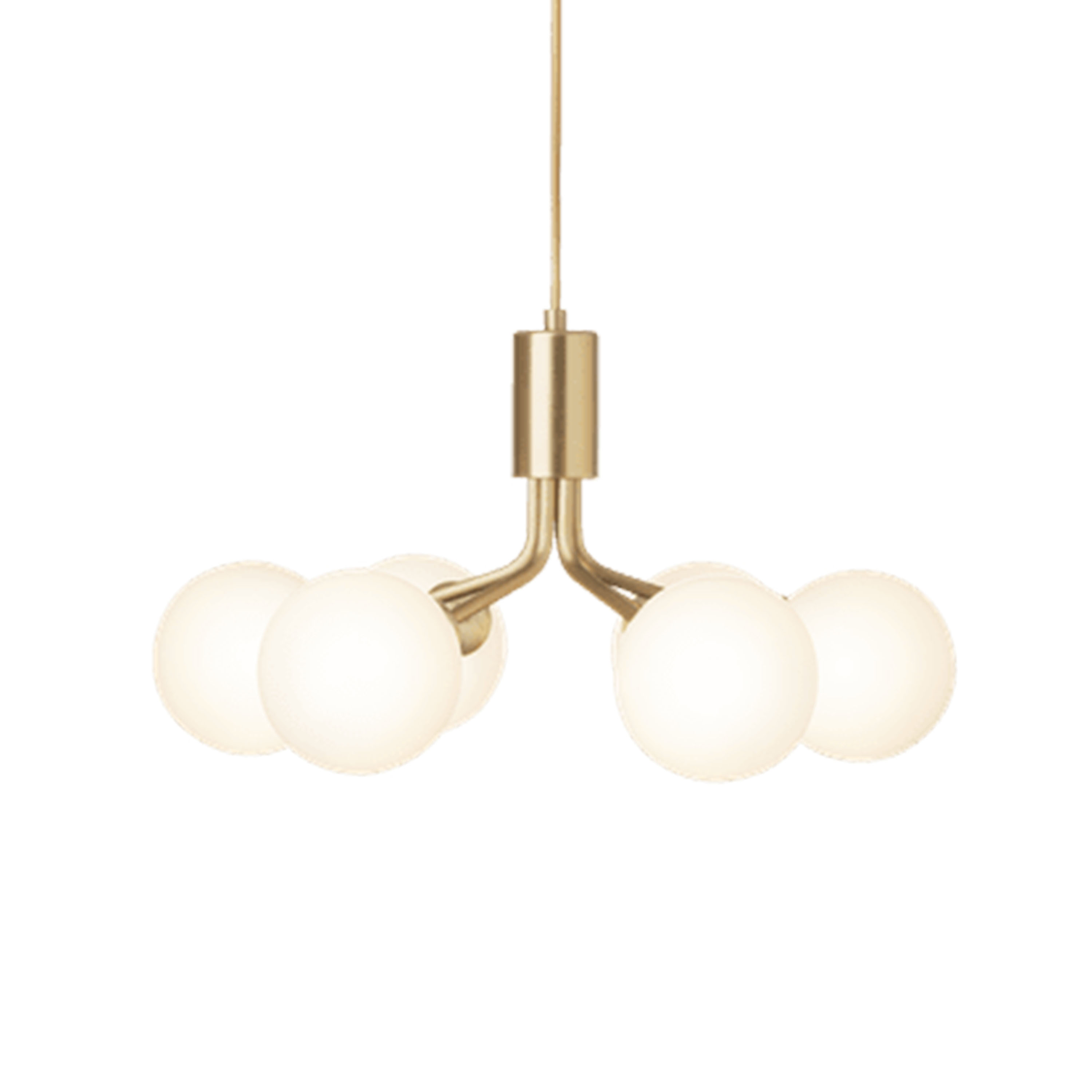 Nuura Apiales 6 Plafond Brushed Brass/Opal