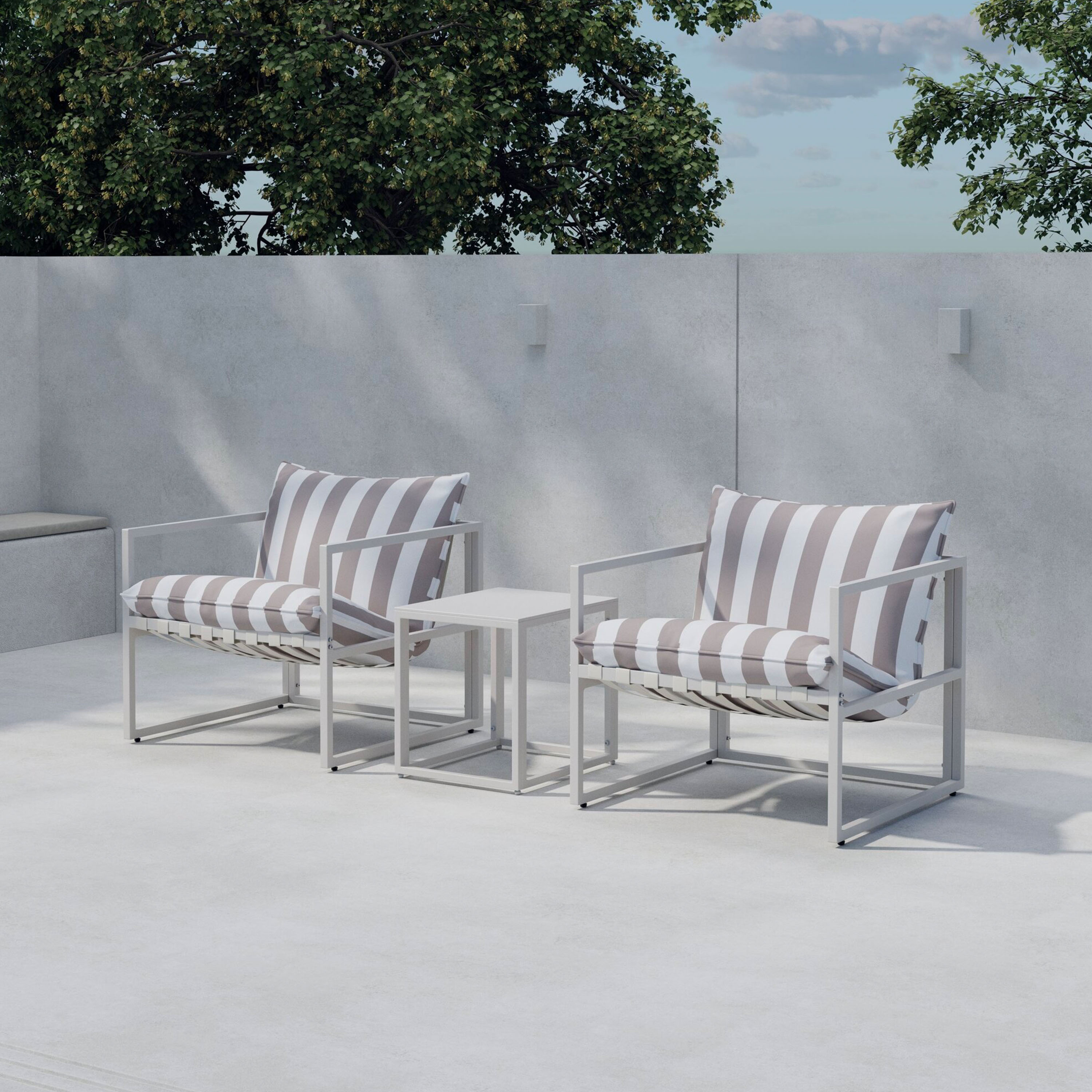 Venture Home Messina Loungeset White/Beige