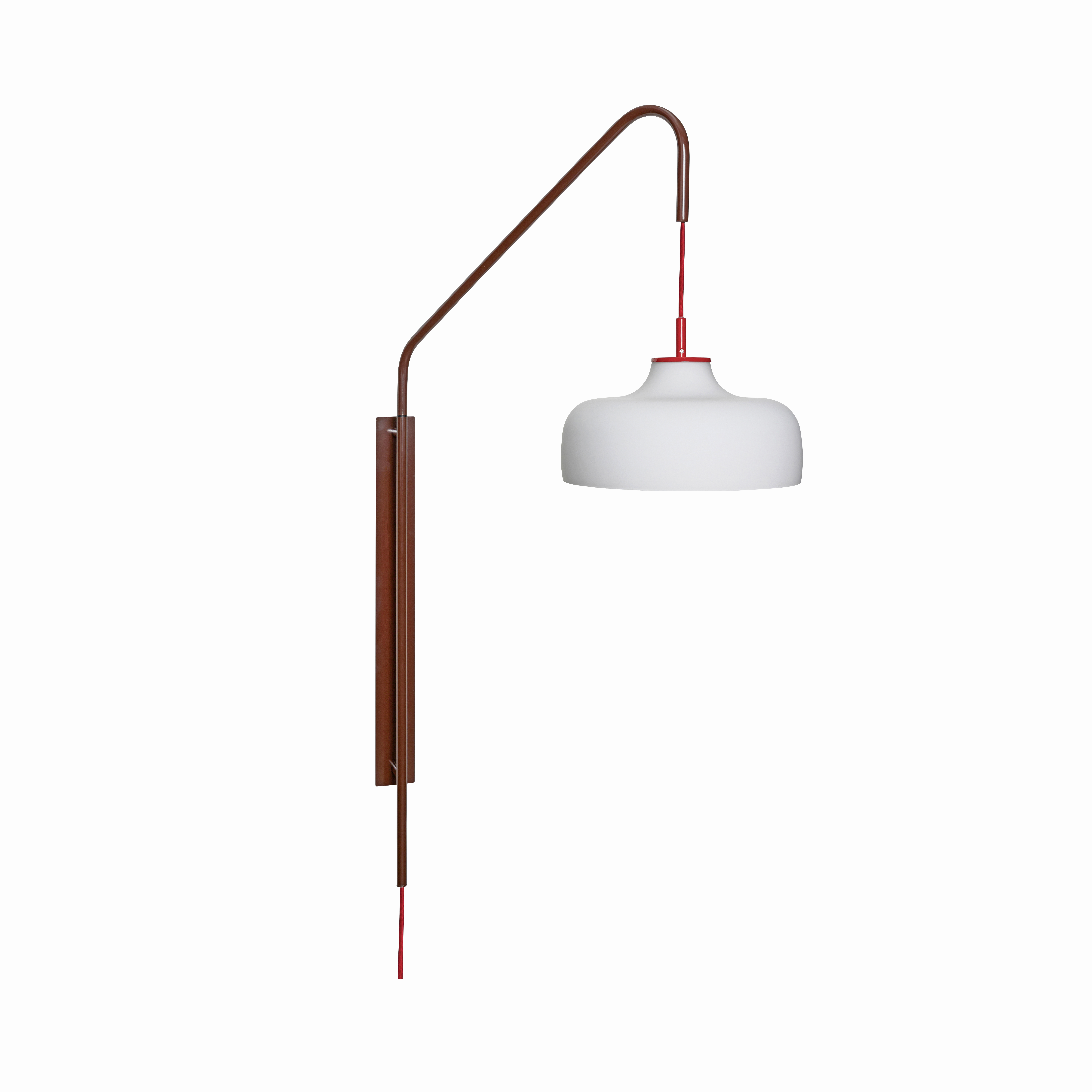 Current Vegglampe Rødbrun/Hvit