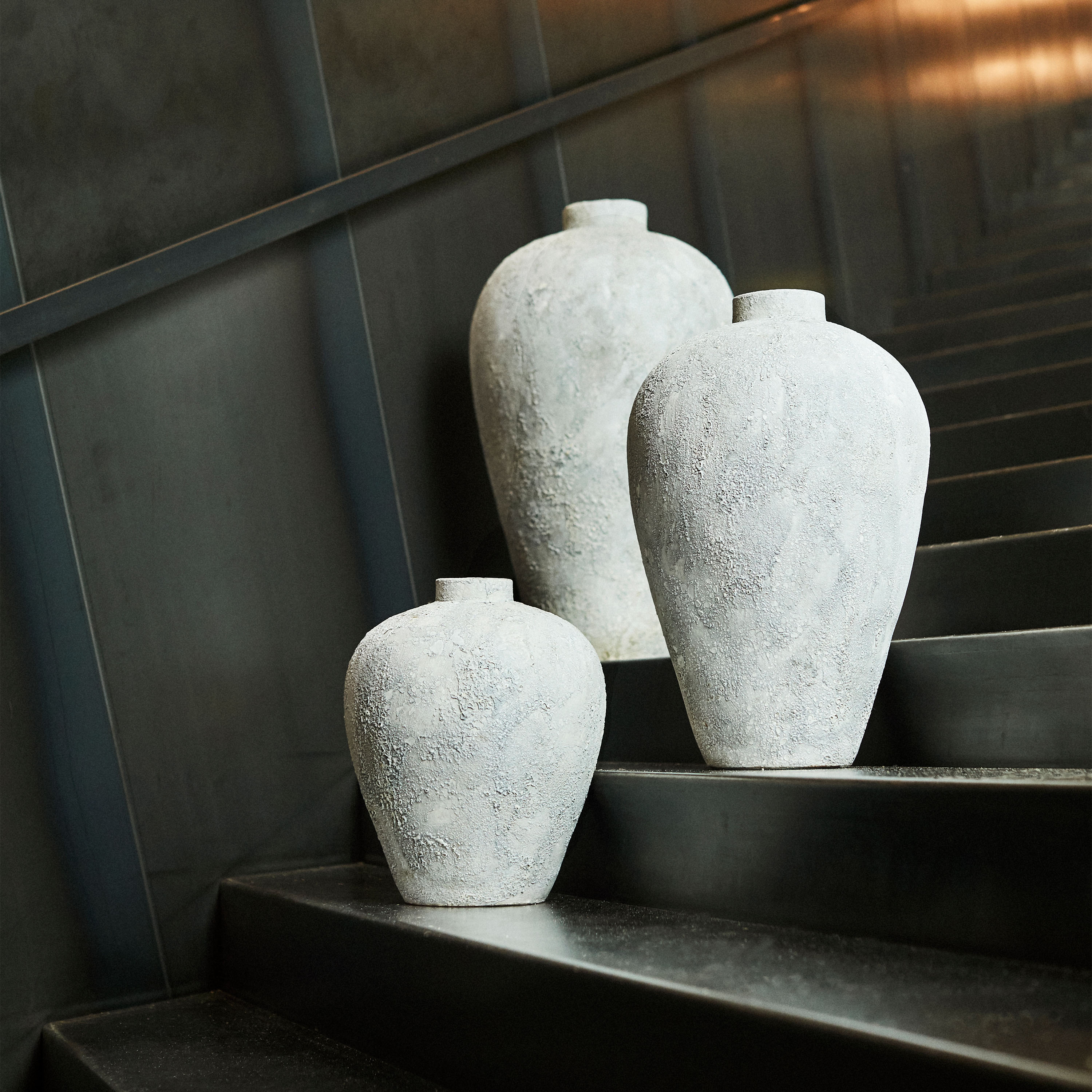 Muubs Luna Blumentopf Grey Terrakotta Ø35