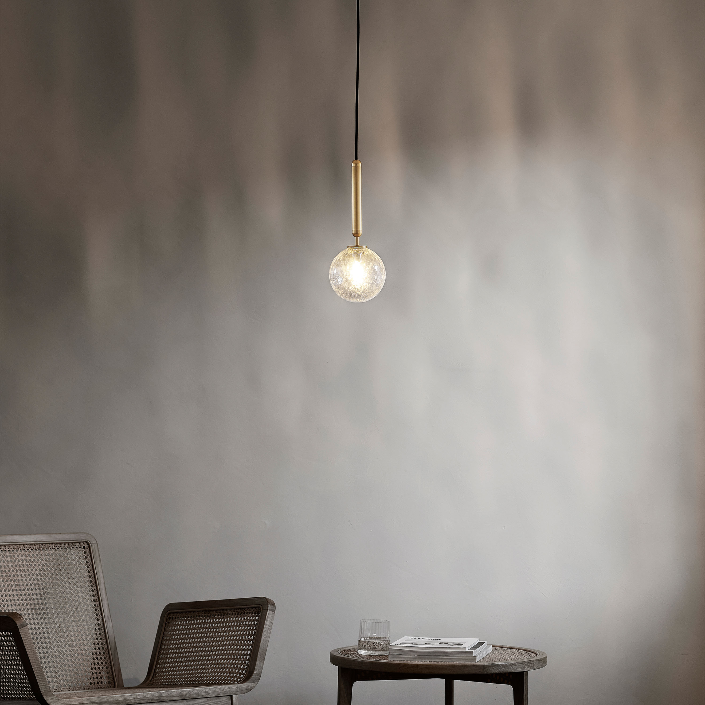 Nuura Miira 1 Taklampa Brass/Optic Clear