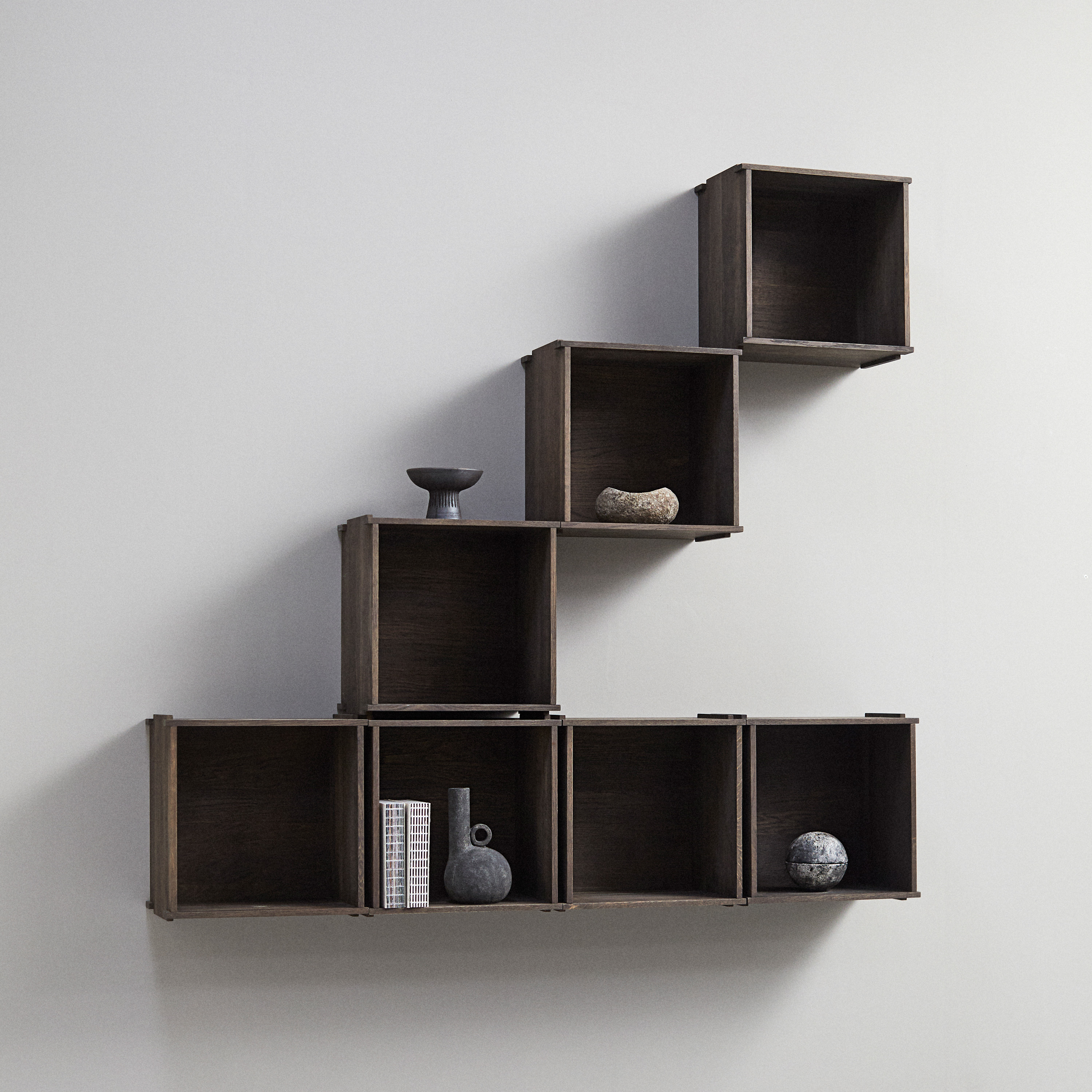 Muubs Blocks Vägghylla Smoked Oak 44x30