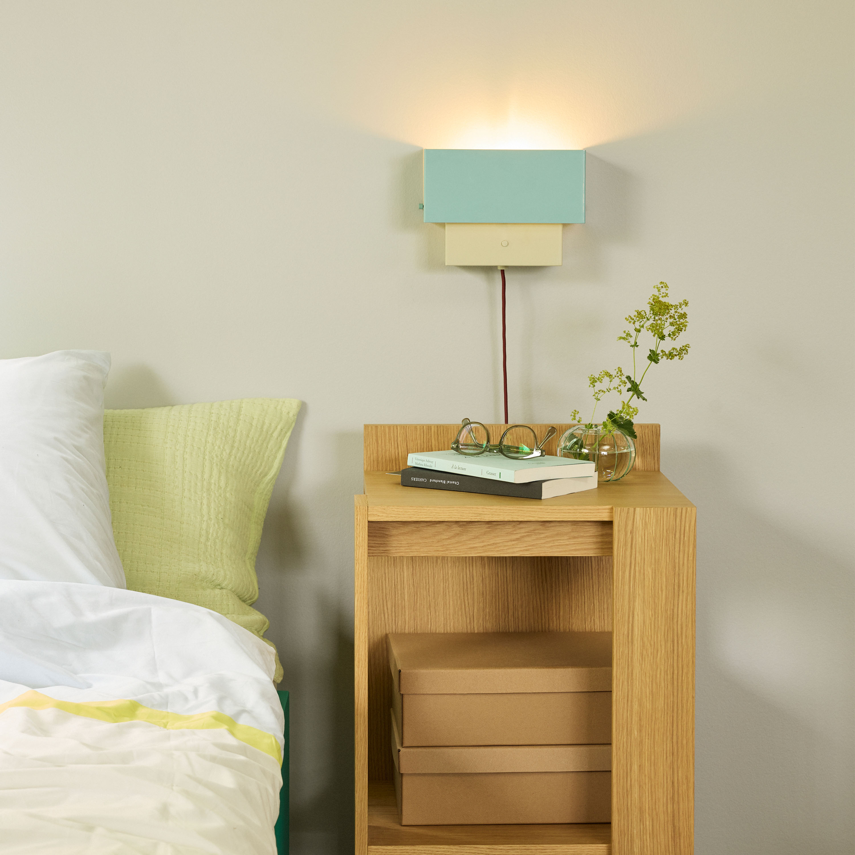 Hübsch Arte Vegglampe Blue Sand