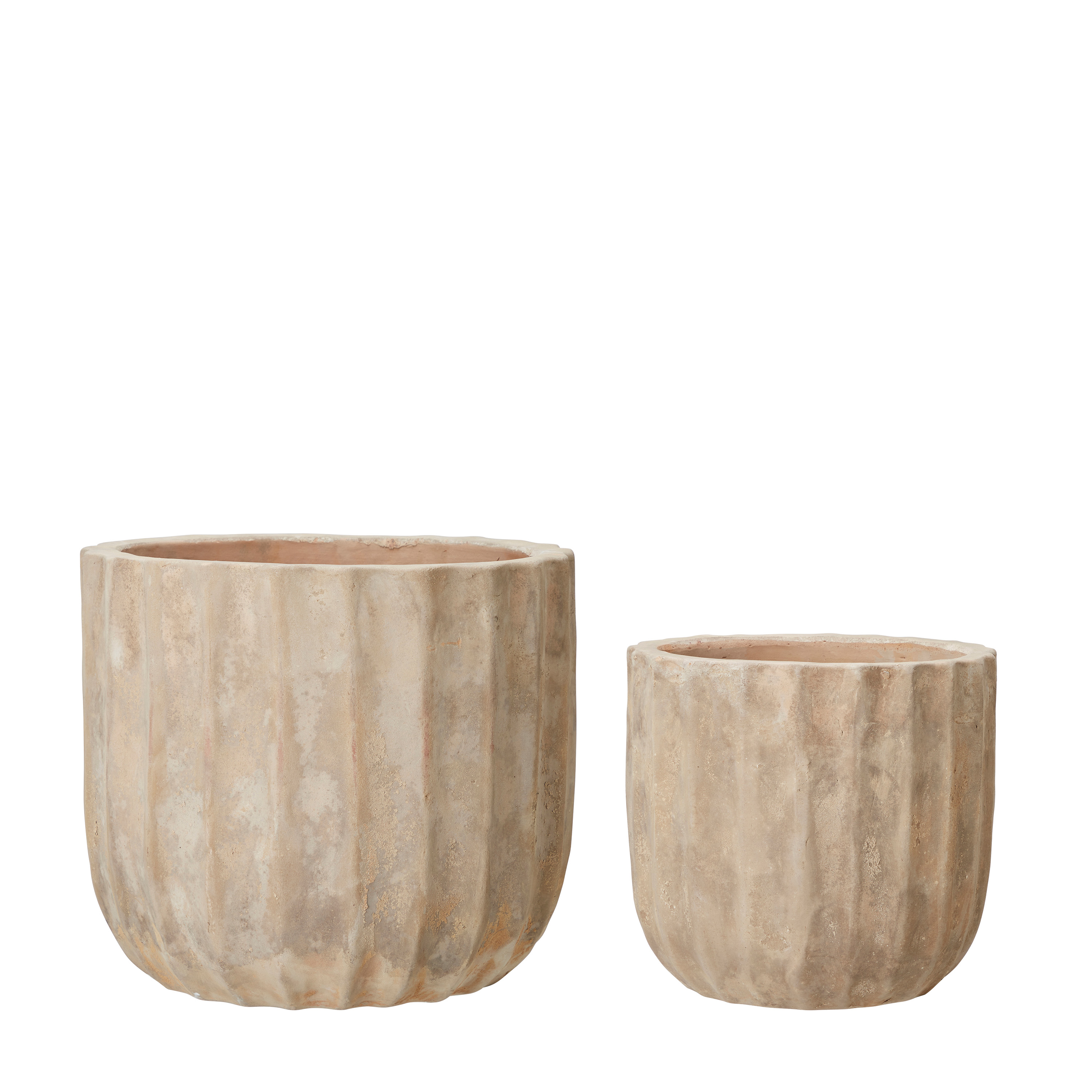 Wikholm Form - Fedora Krug Antik Terrakotta 2er-Pack - Beige - Blumentöpfe im Freien