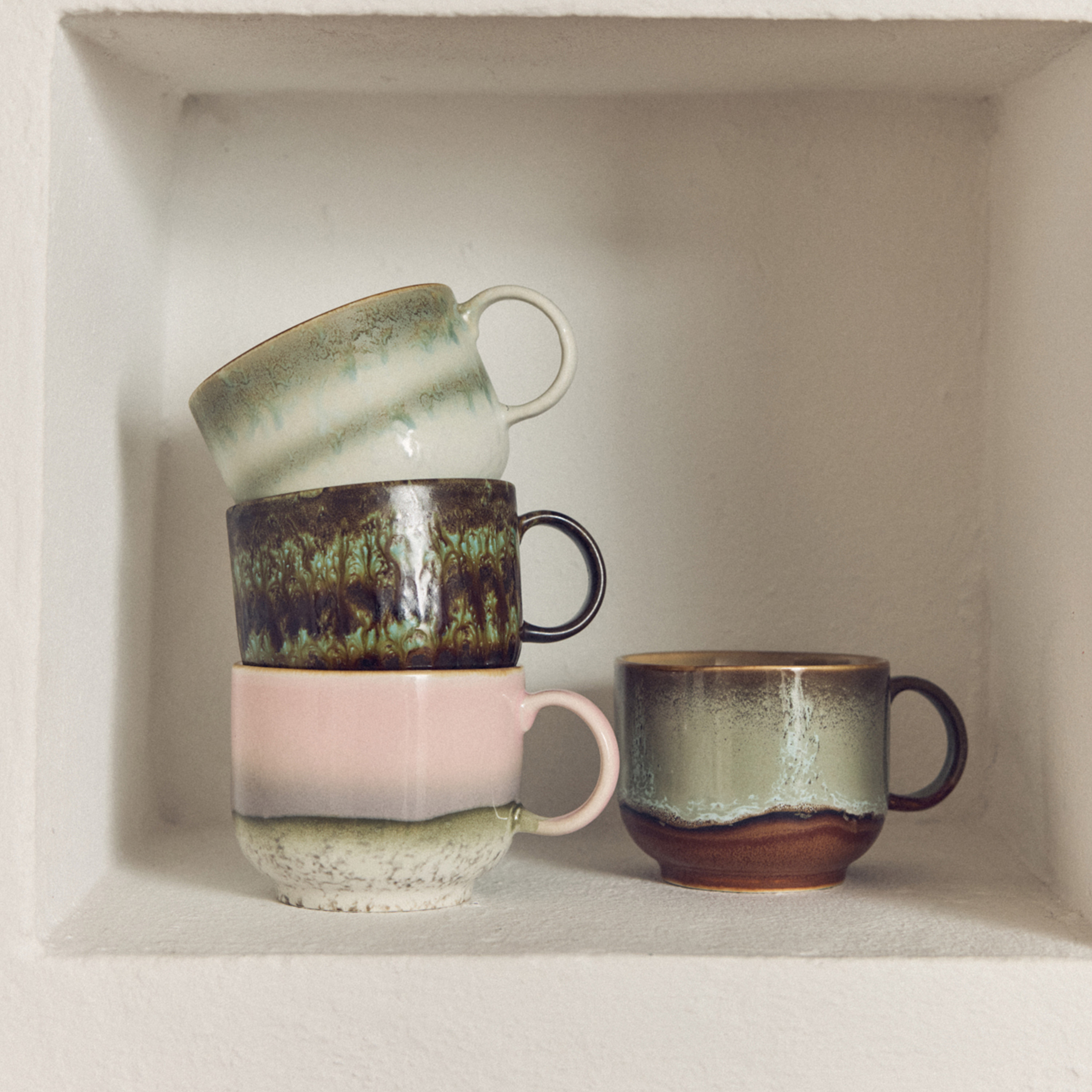 HKliving 70s Ceramics Teekuppi Nova 2-pack