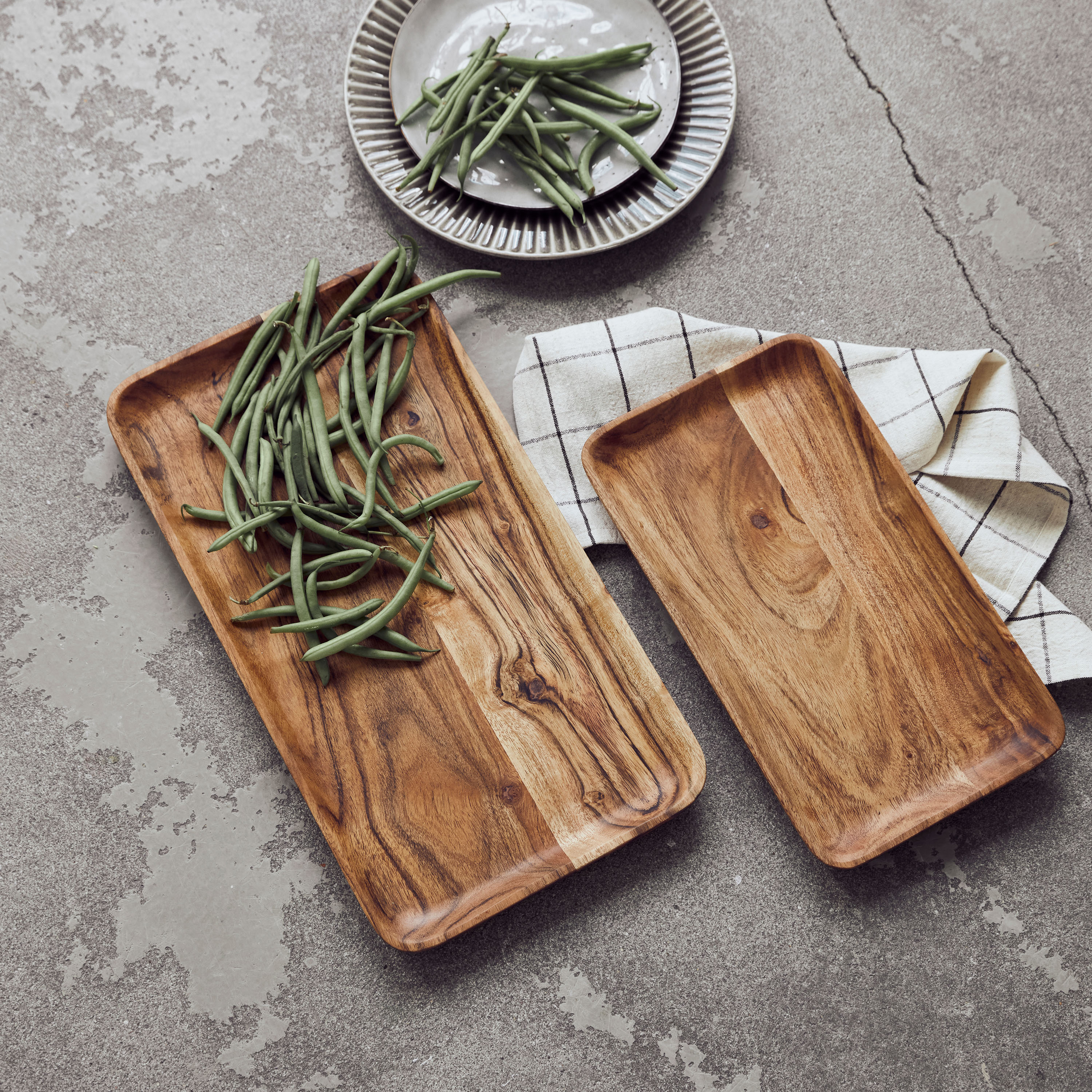 House Doctor Wood Tarjotin Luonnonväri 2 kpl