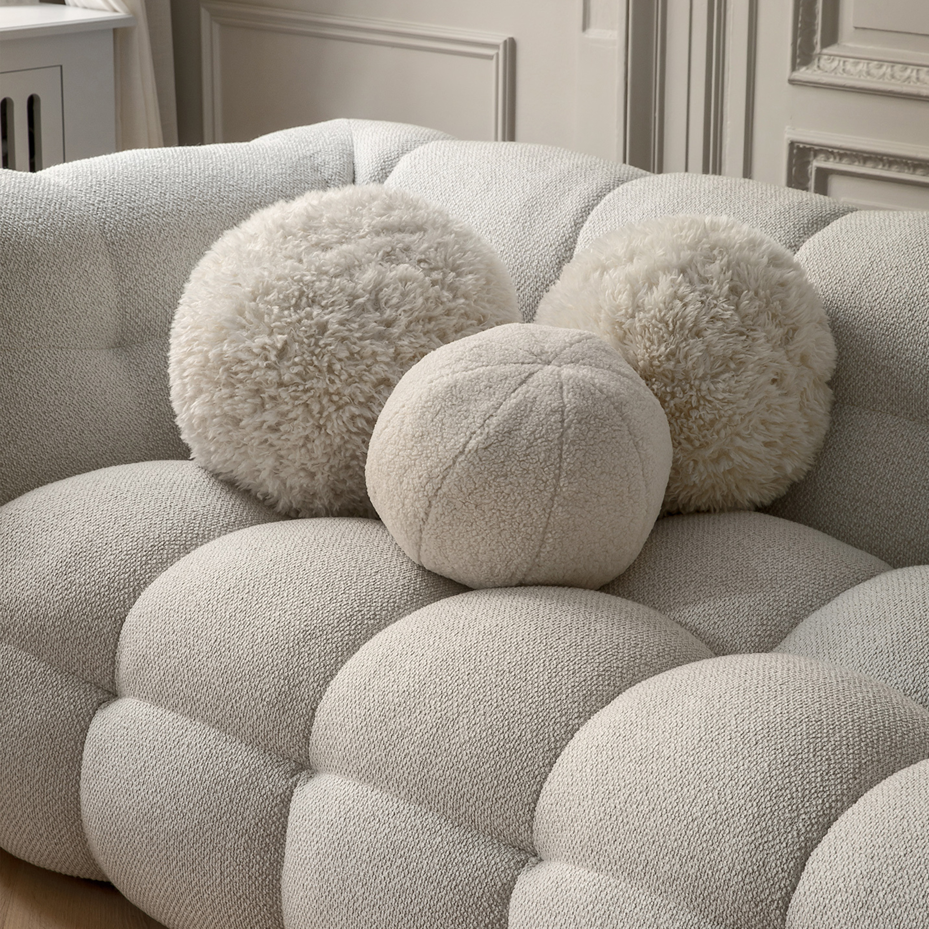 Sleepo Collection Billie 4-Seters Sofa Ivory Bouclé