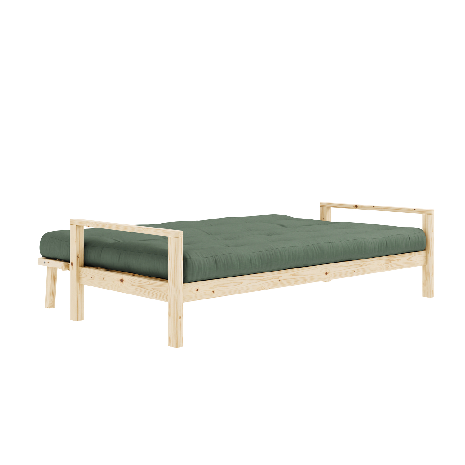 Karup Design Knob Sovesofa Natur/Oliven Grønn 130cm