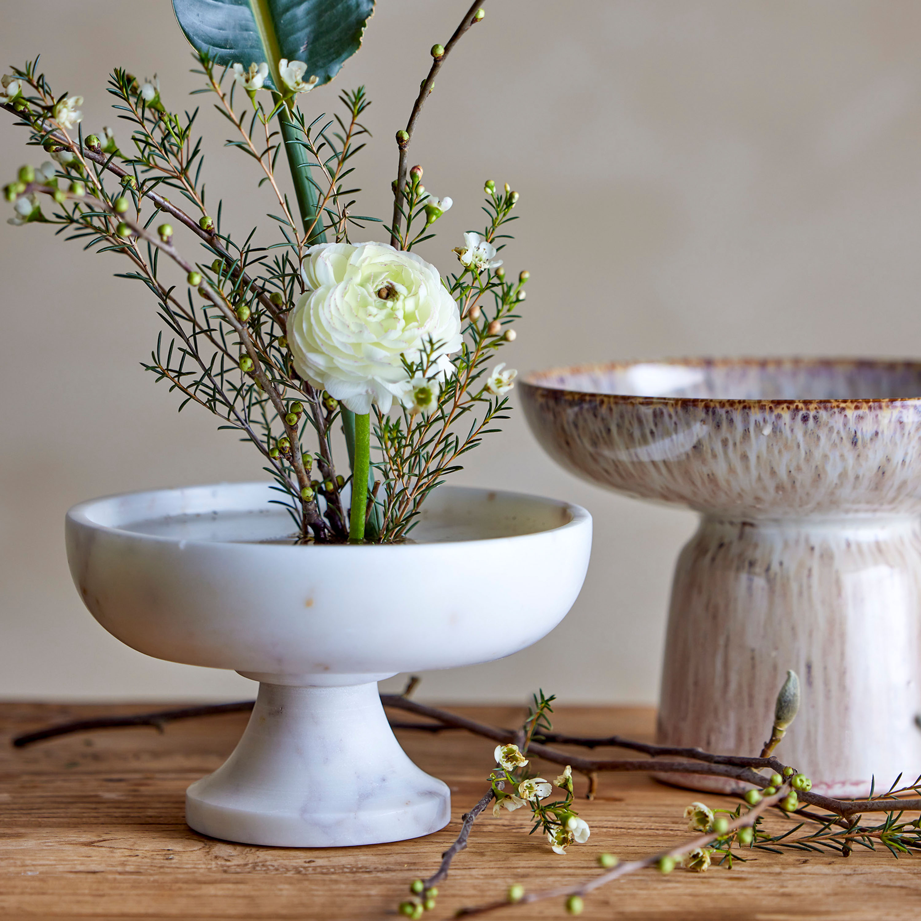 Bloomingville Eris Jalkakulho White 20cm