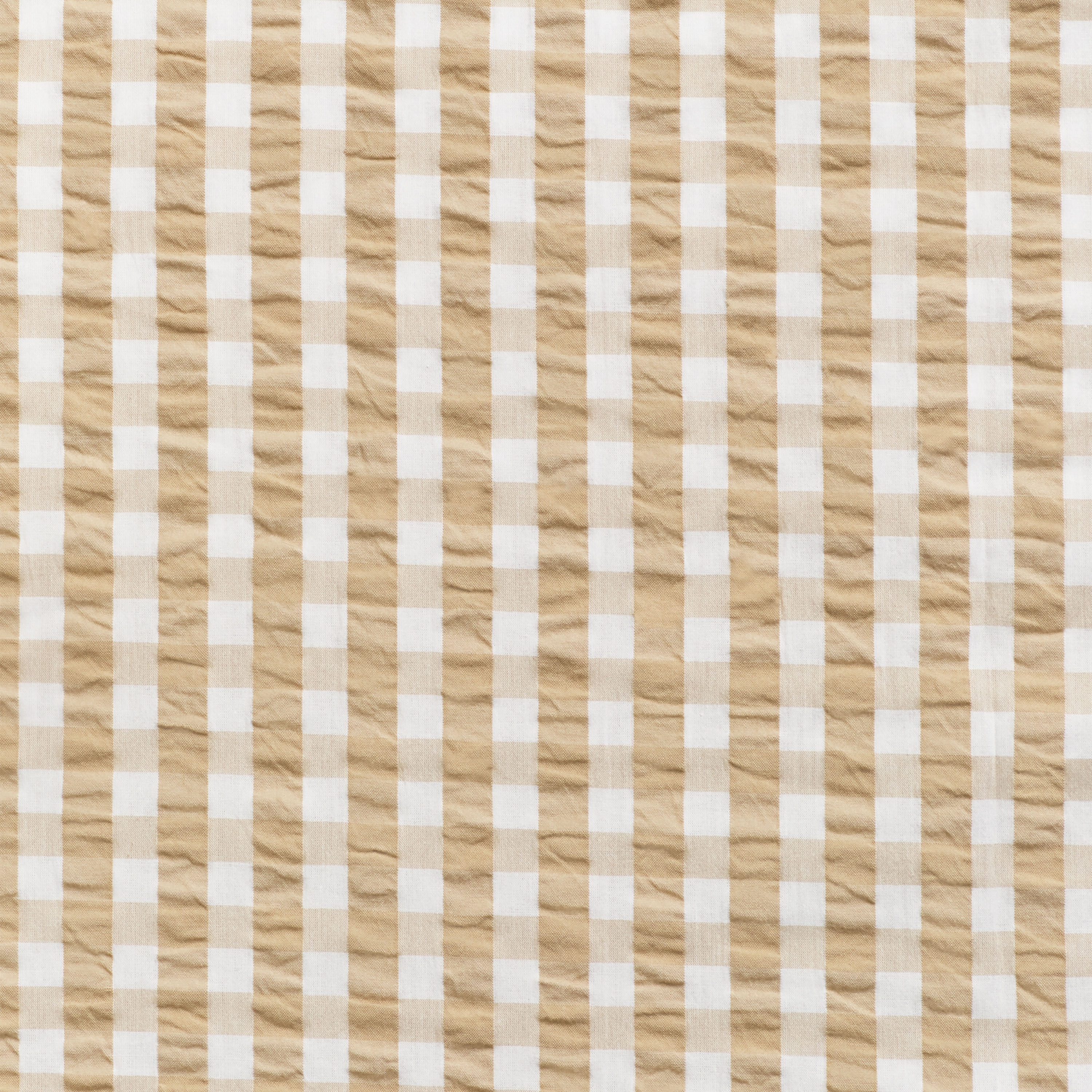GANT Home Check Seersucker Dynetrekk Oat Beige 150x210