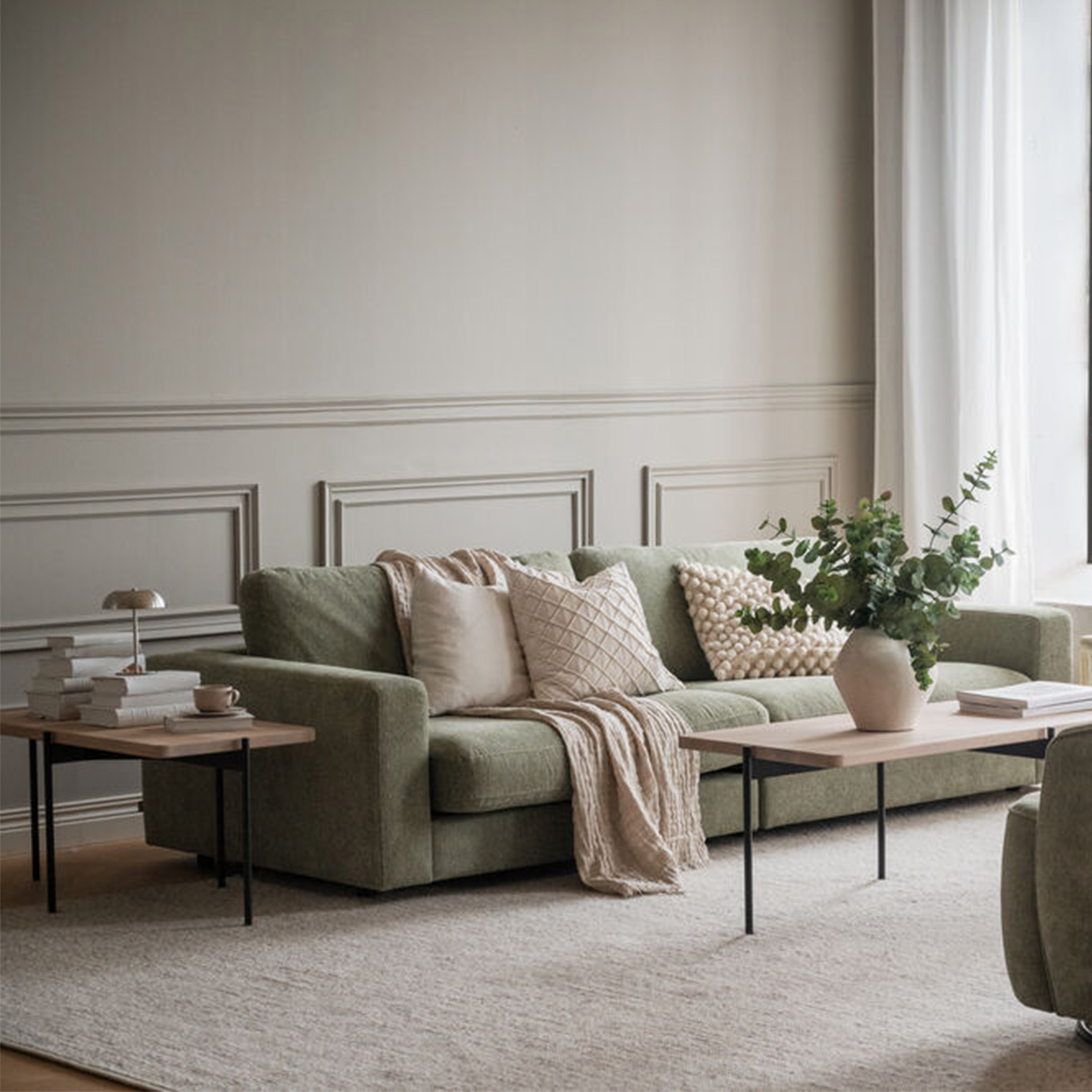 Rowico Home Shelton Couchtisch Weißpigmentiert/Schwarz 95x50cm