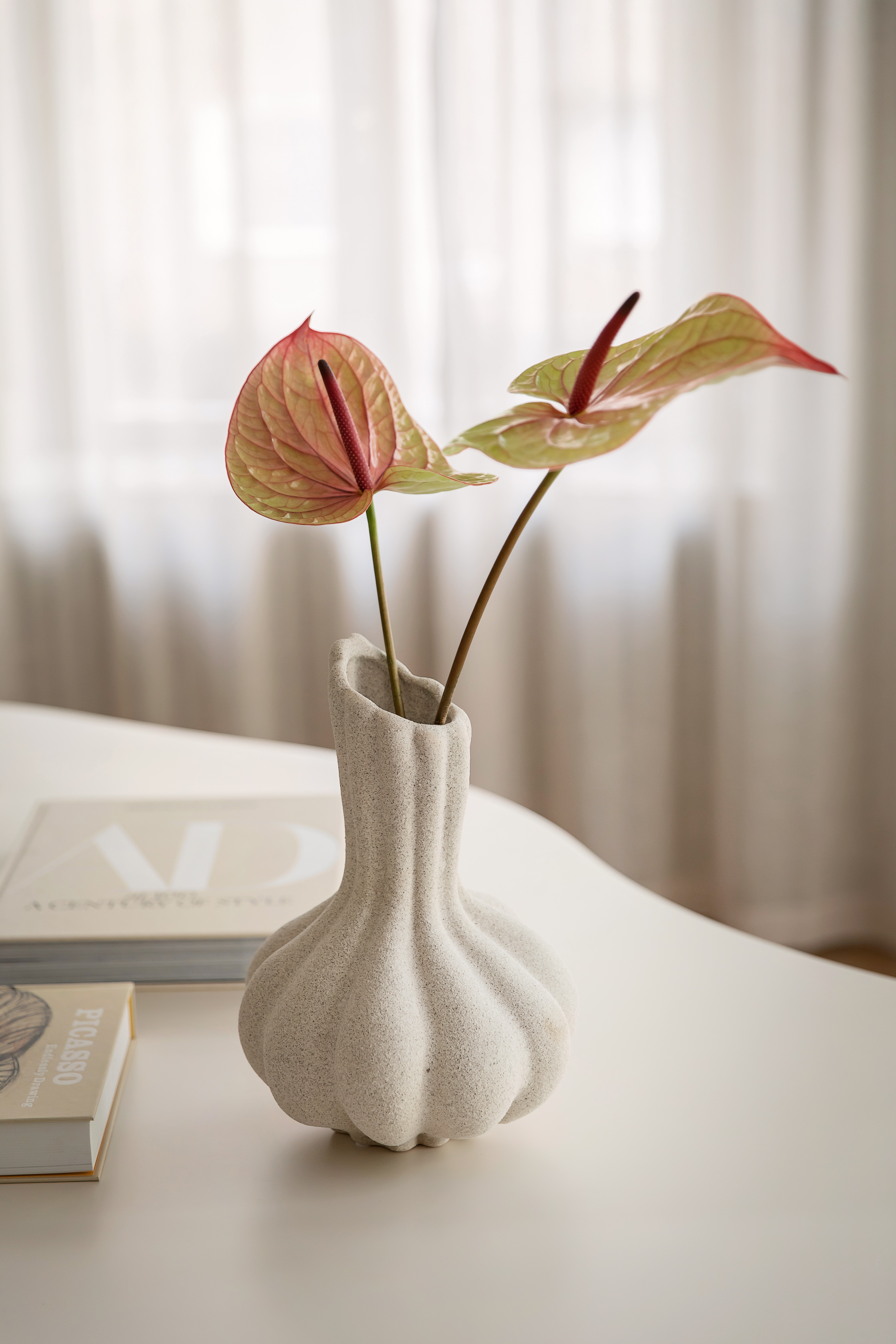 Sleepo Collection Dahlia Vas White Melange 30cm