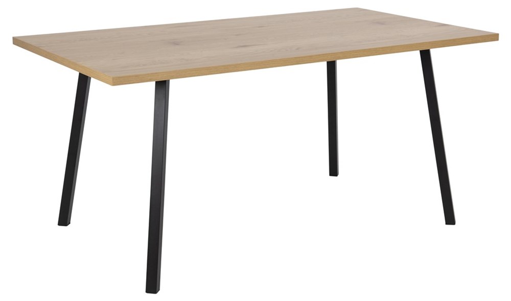 Nordic Home - Hazel Ruokapöytä Tammi/Musta Beige - MDF, Metall - Ruokapöydät