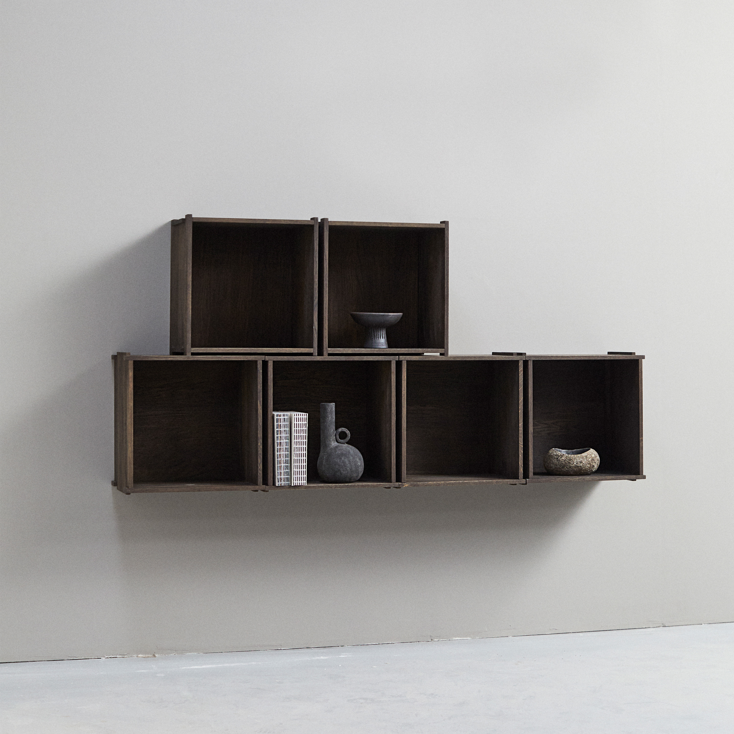 Muubs Blocks Vägghylla Smoked Oak 44x30