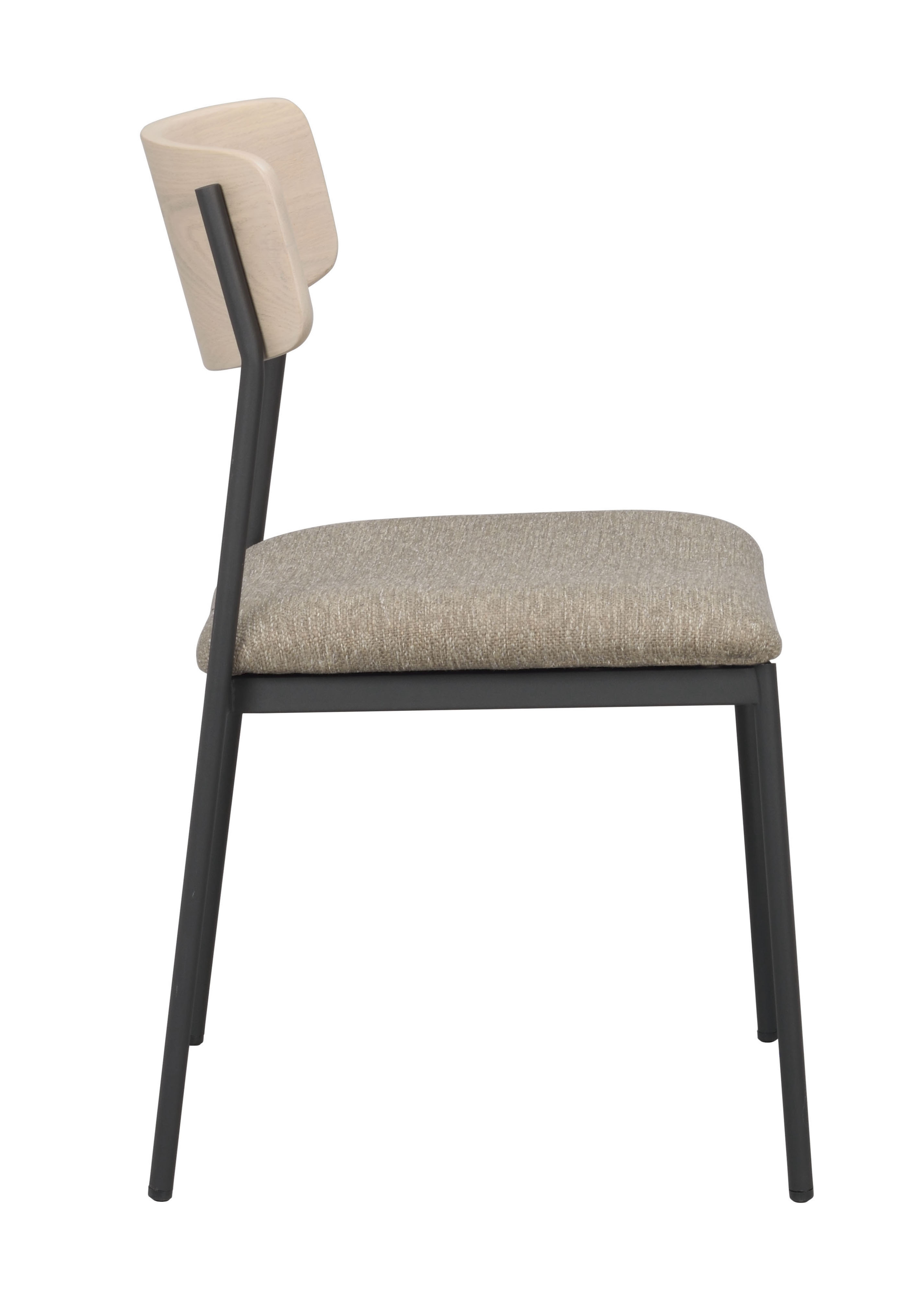 Rowico Home Maymont Esszimmerstuhl Weiß Pigmentierte Eiche/Dunkelbeige/Schwarz