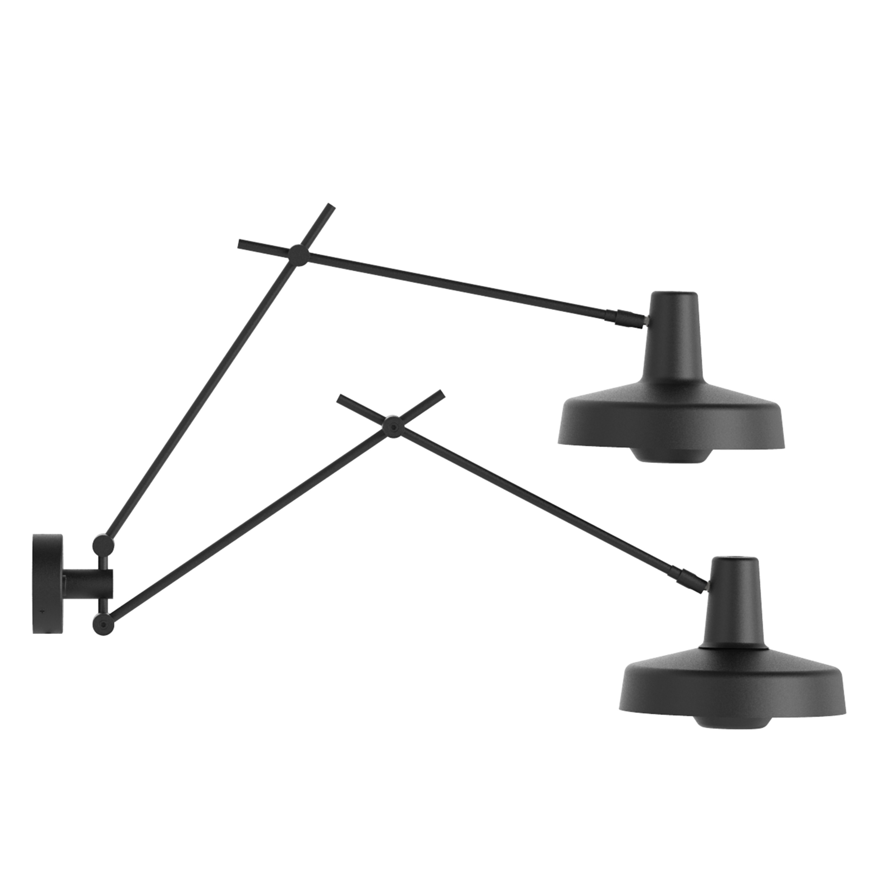 Grupa - Arigato Wandleuchte Double Black - Weiß - Wandleuchten