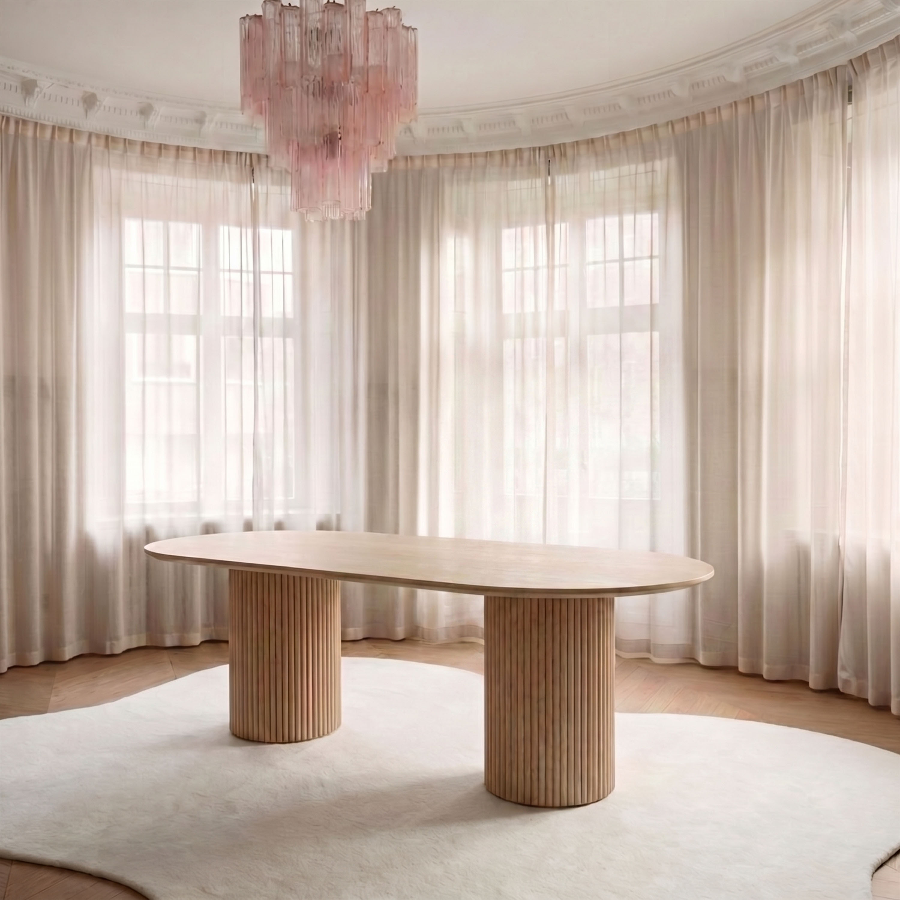 Sleepo Collection Adele Dining Table White Oiled Oak 220x100