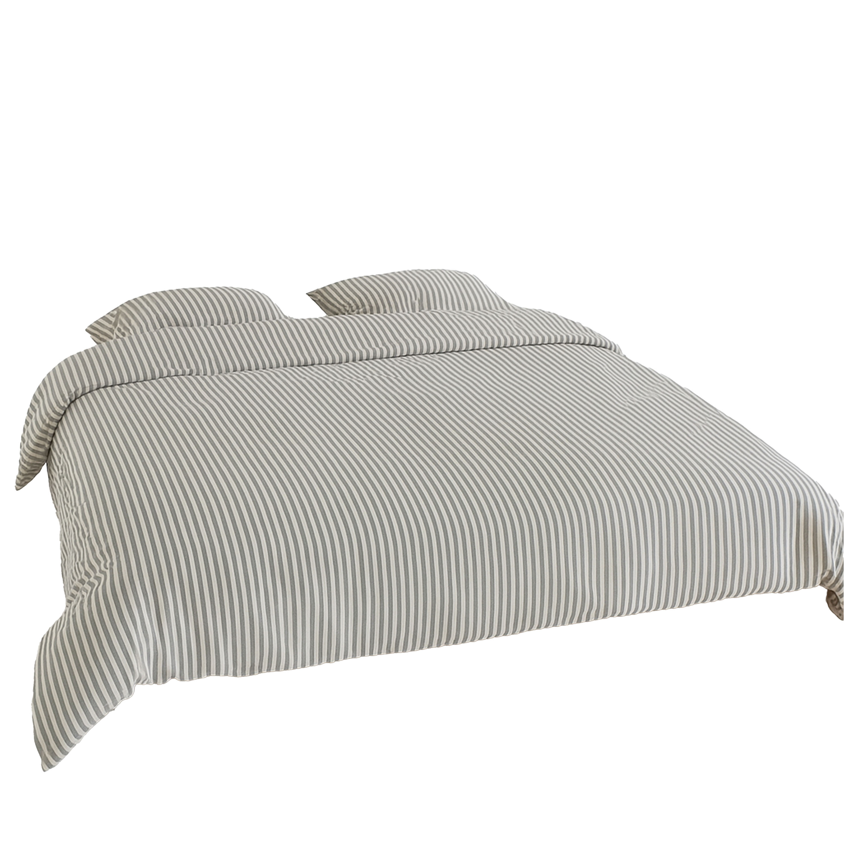 Bamboo Pussilakanasetti Grey Stripe 220x220/50x60