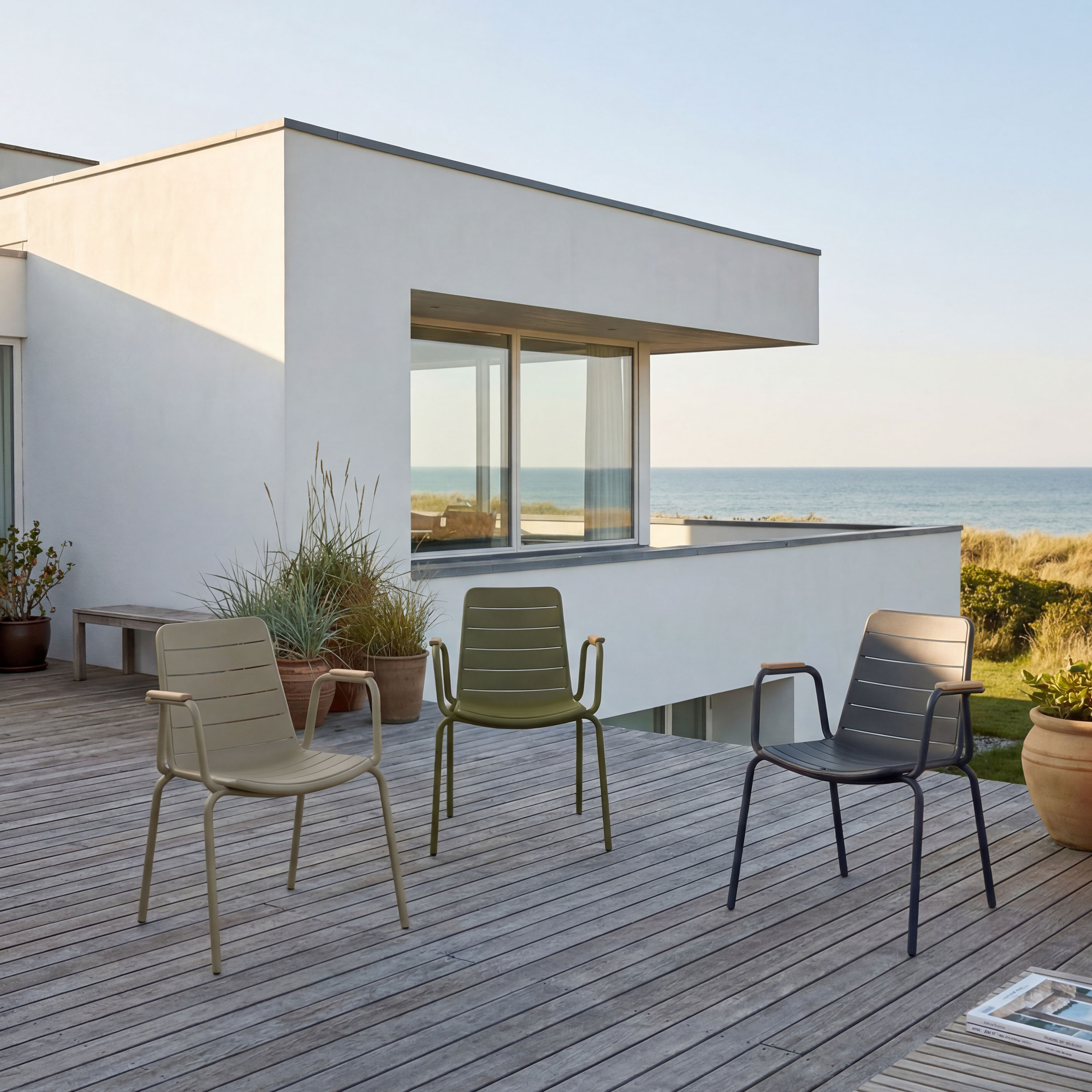 Cinas Parc Käsinojallinen Tuoli Olive Green