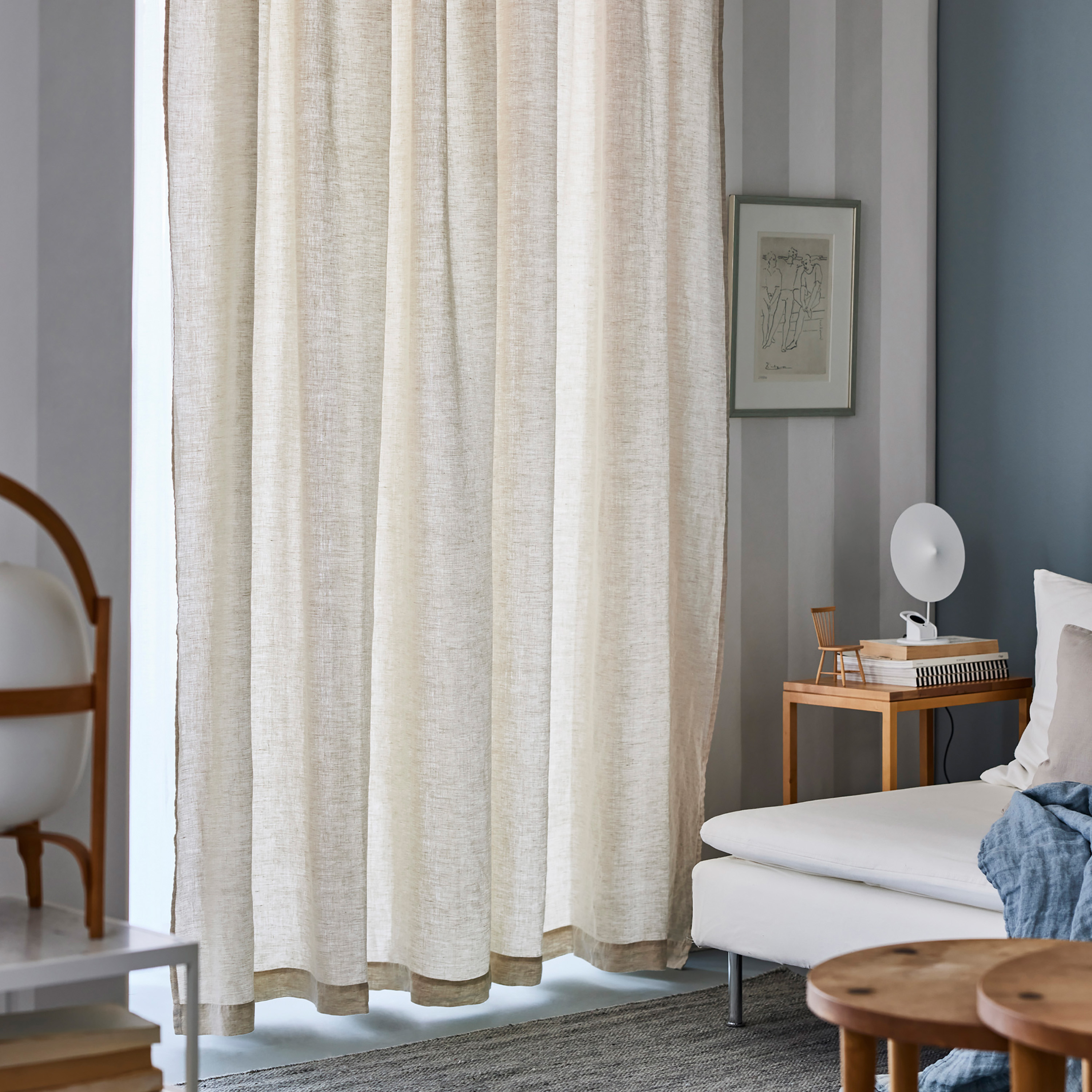 Himla Sunrise Verhopaneeli Pellava Oatmeal 140x250