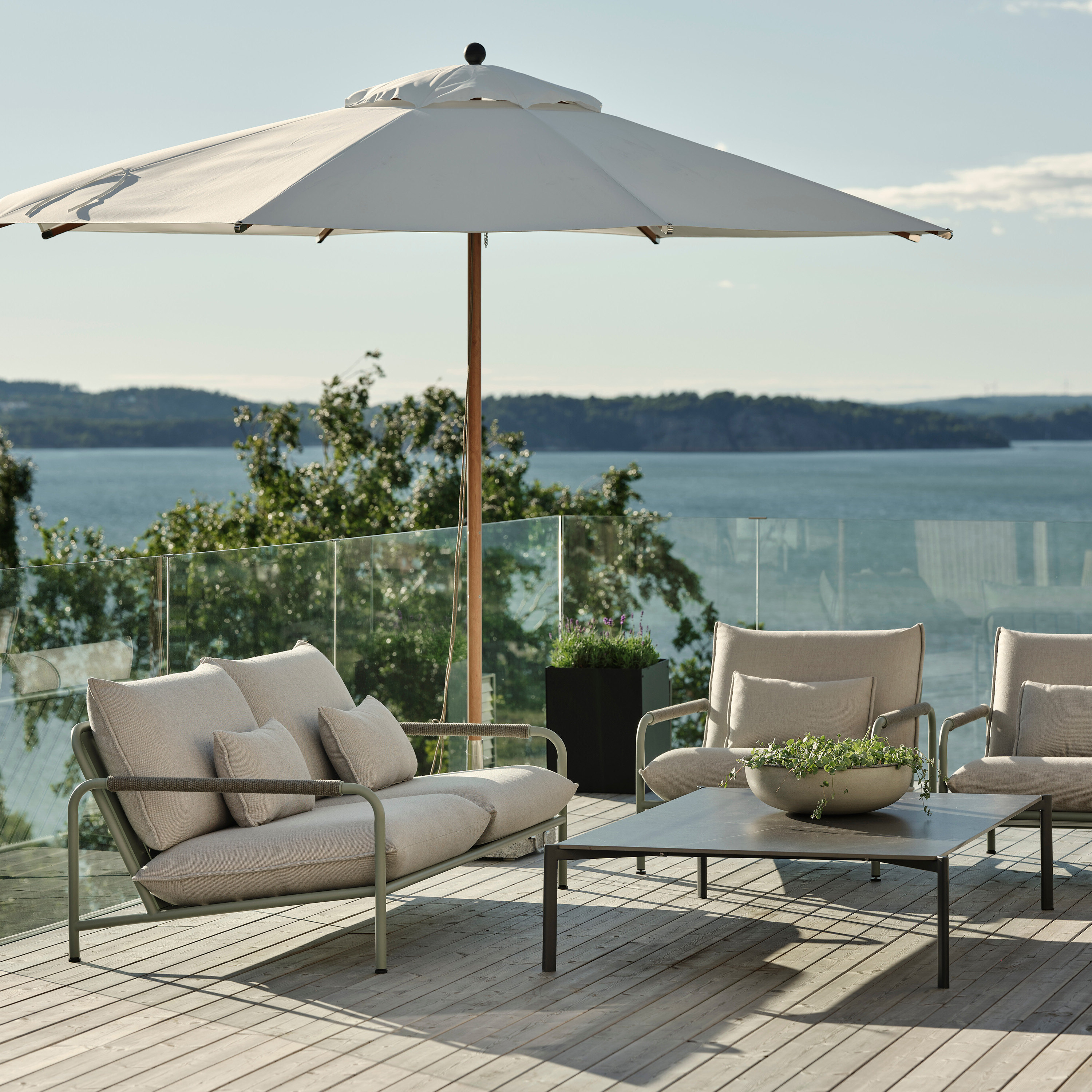 Brafab Lerberget Loungesstol Dusty Green/ash