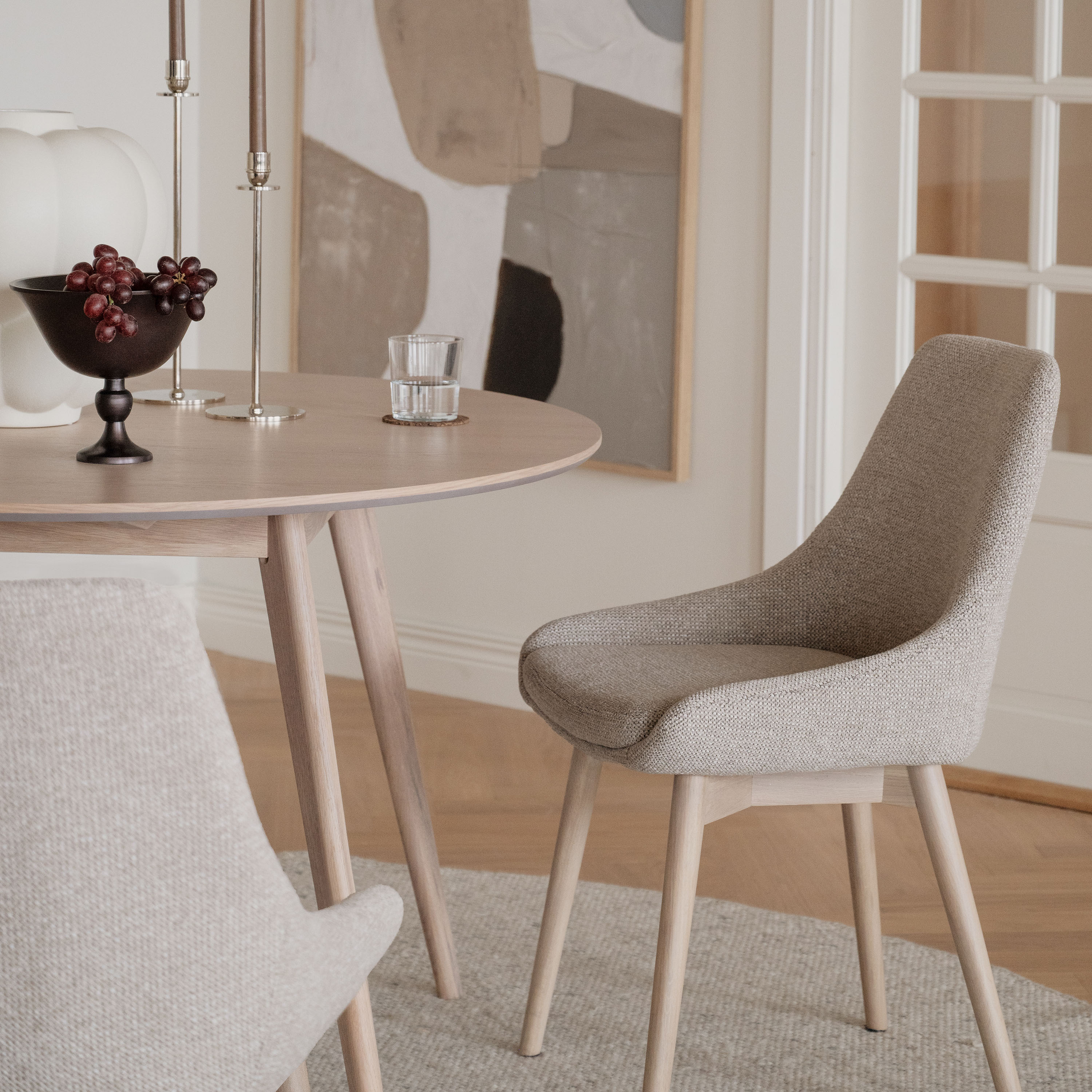 Rowico Home Denley Matstol Ljusbeige/Vitpigmenterad