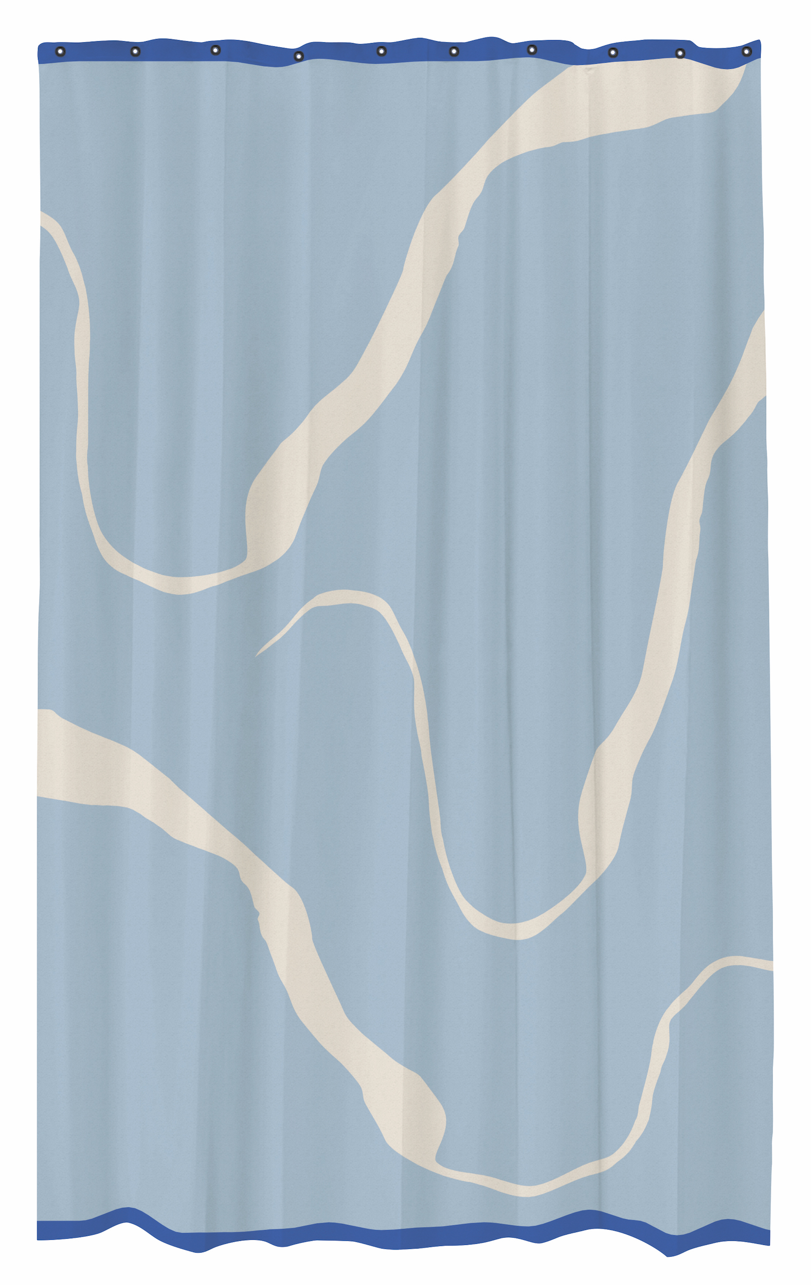 Mette Ditmer - Nova Arte Duschdraperi Light Blue/Off-White - Blå