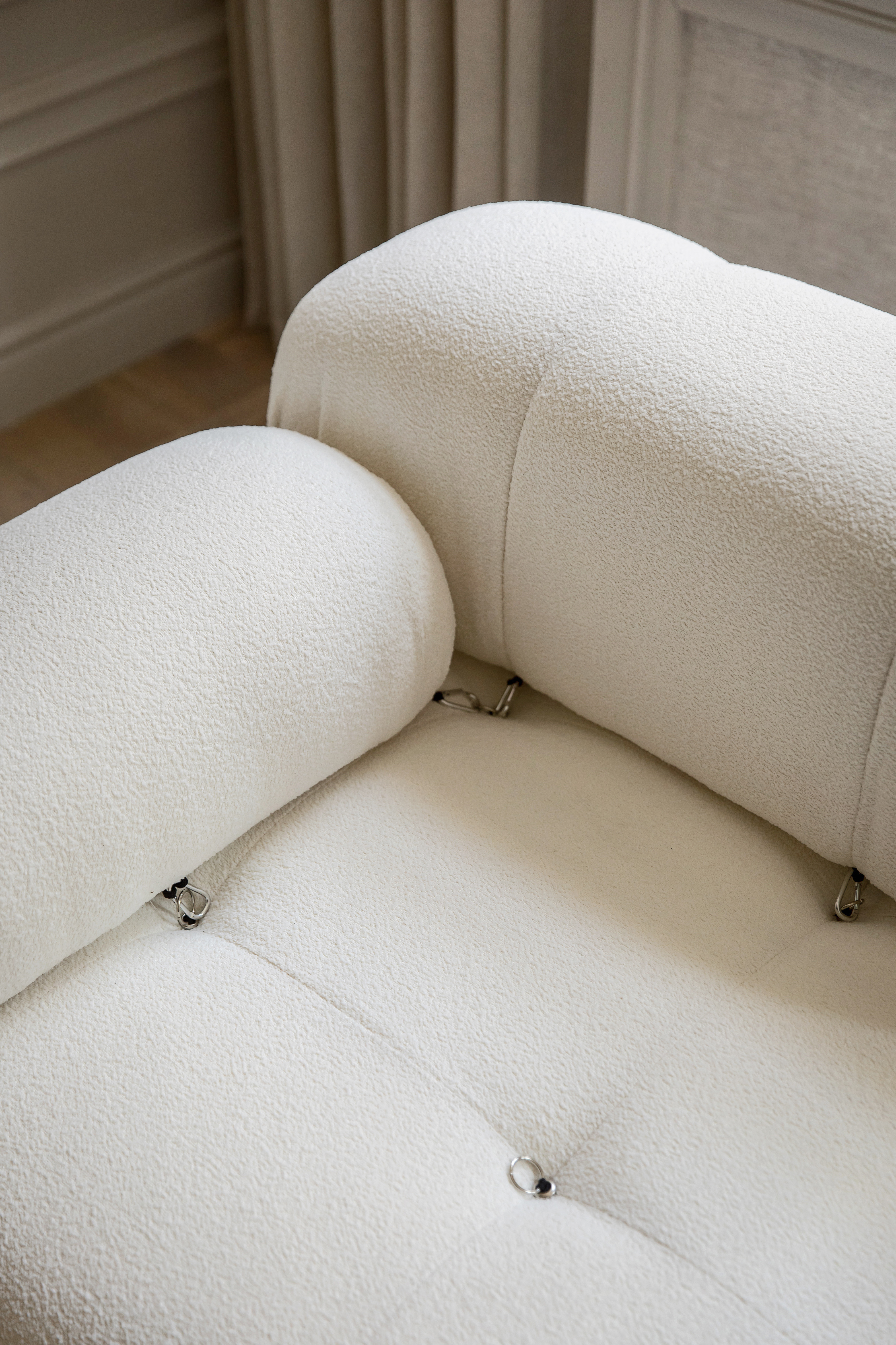 Sleepo Collection Blanca Vänstermodul White Bouclé