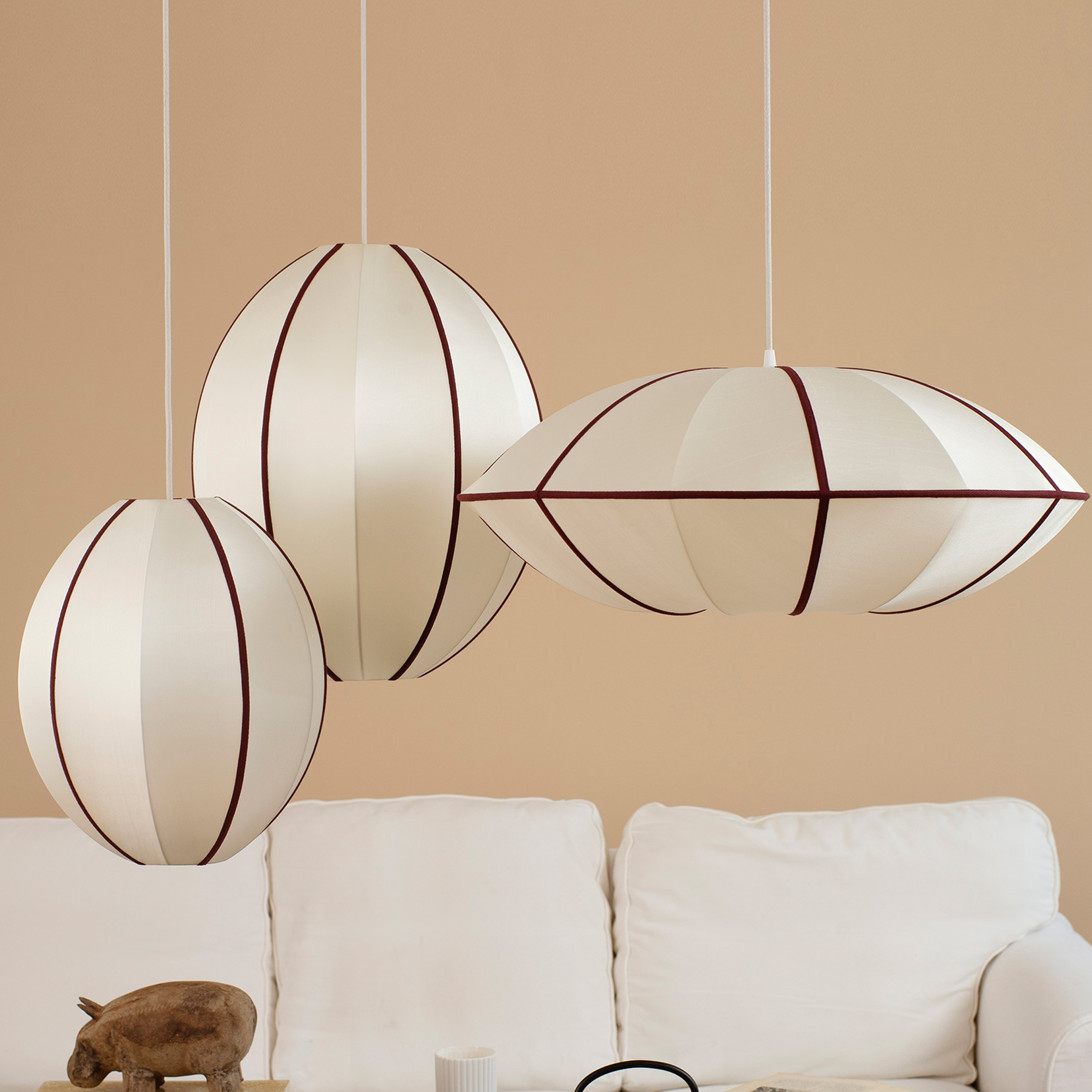Oi Soi Oi UFO Lampenschirm Offwhite/Bordeaux