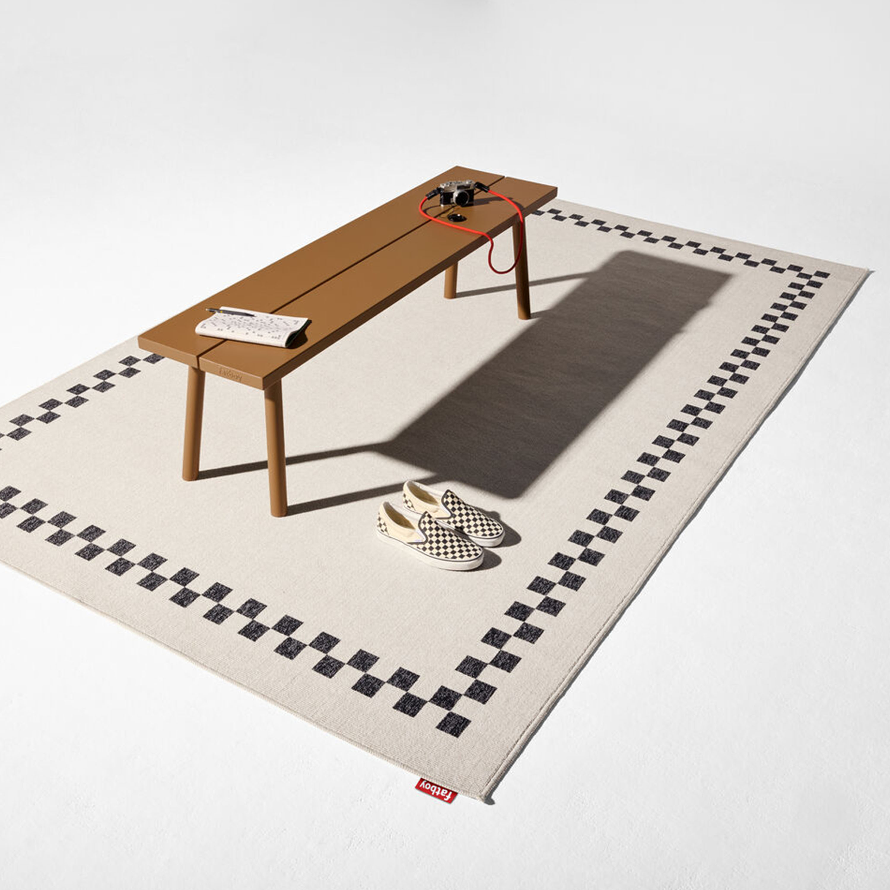 Fatboy Carpretty Petit Ulkomatto Check Antrasiitti/Kerma