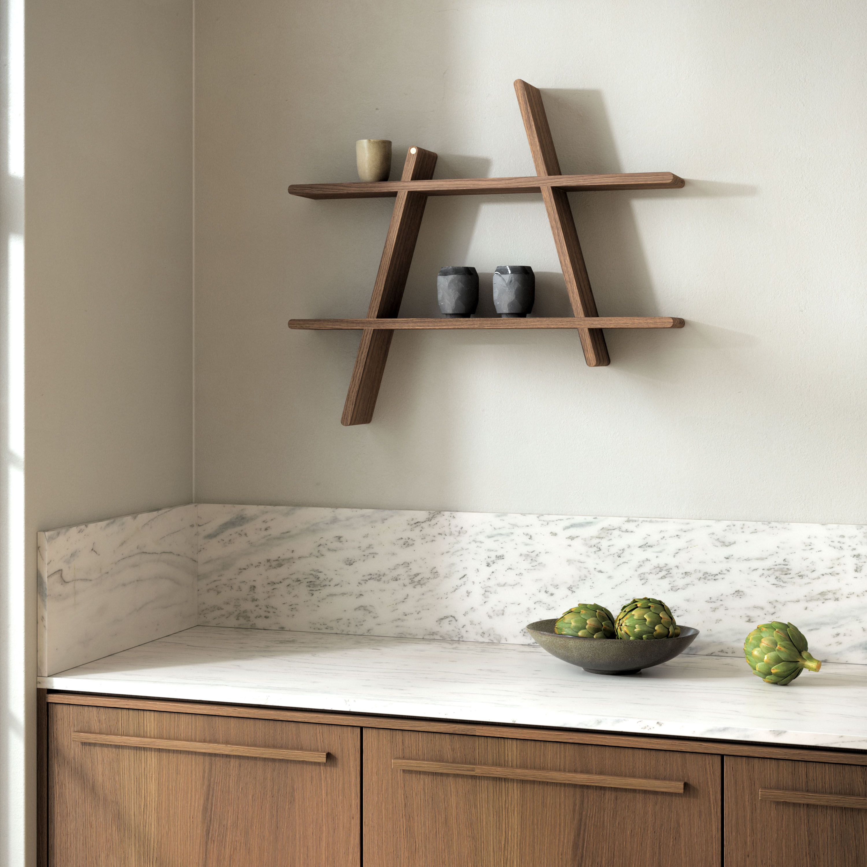 Andersen Furniture A-Shelf Vägghylla Rökt Oljad Ask Large