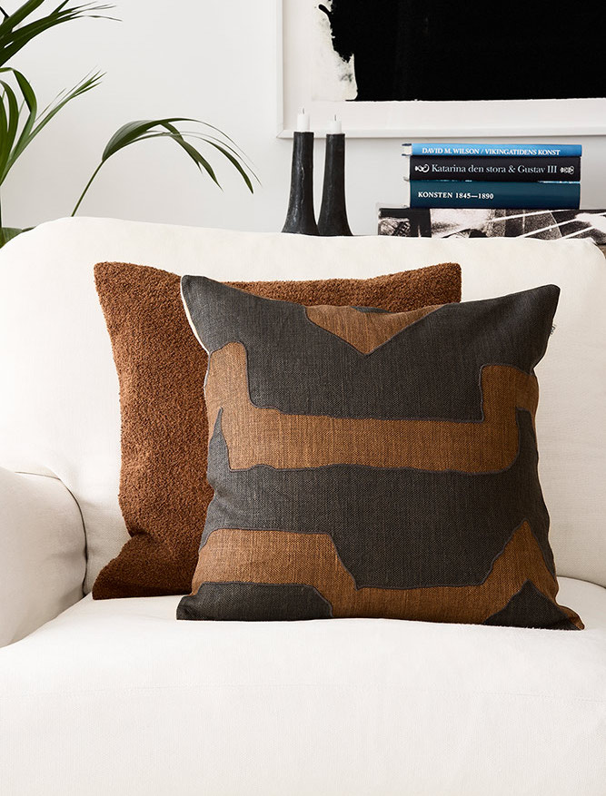 Chhatwal &amp; Jonsson Mani Tyynynpäällinen Linen/Cotton Cognac 50x50