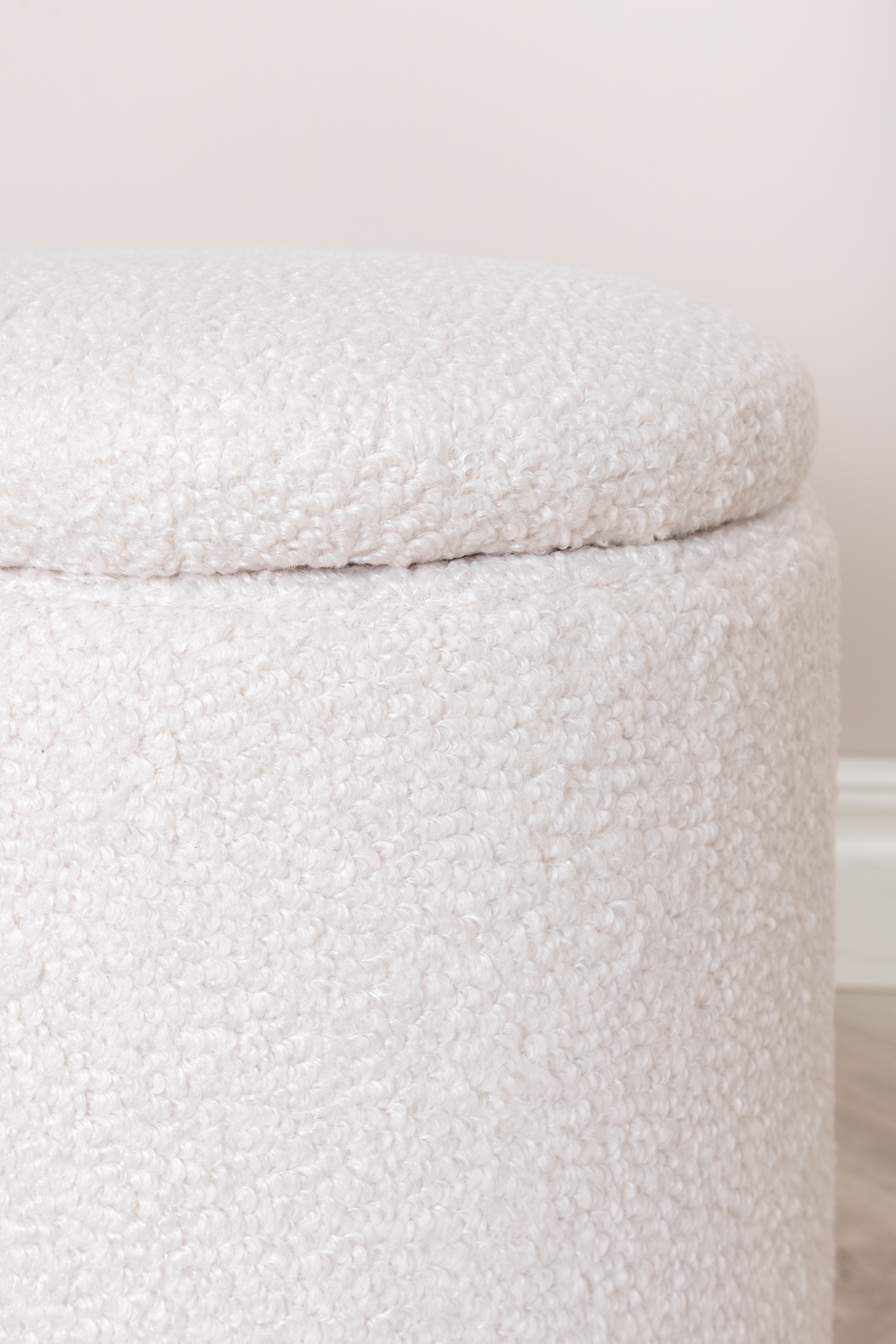 Venture Home Connie Sittpuff Förvaring Teddy Offwhite