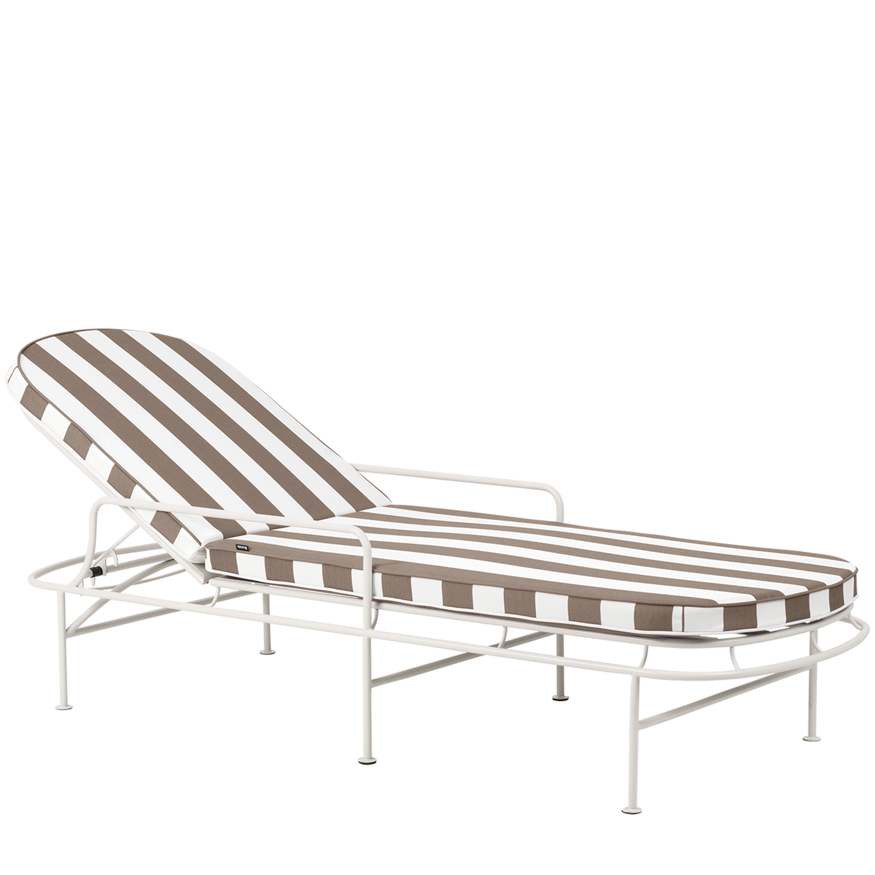 Brafab Arts Solsäng Soft White/Beige Stripes 196cm