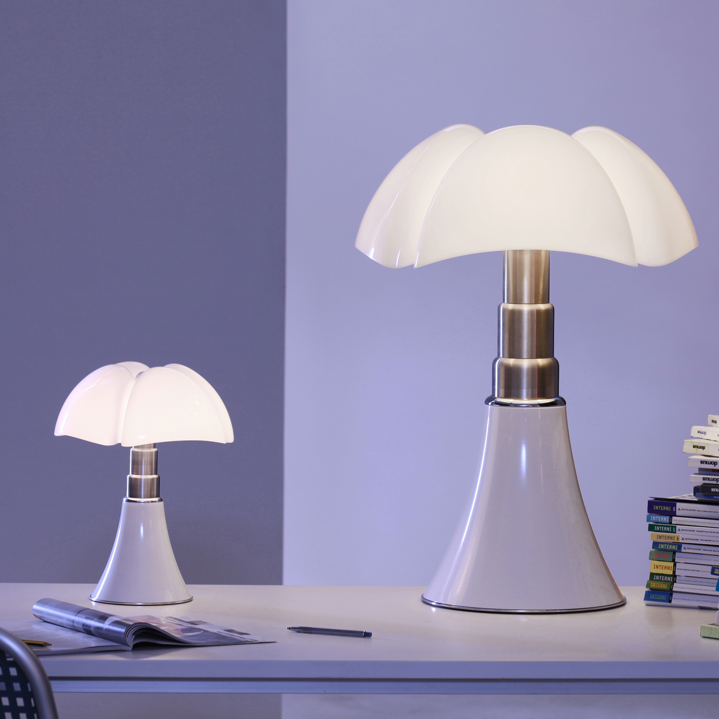 Martinelli Luce Pipistrello Mini Portabel Bordslampa Dimbar LED White