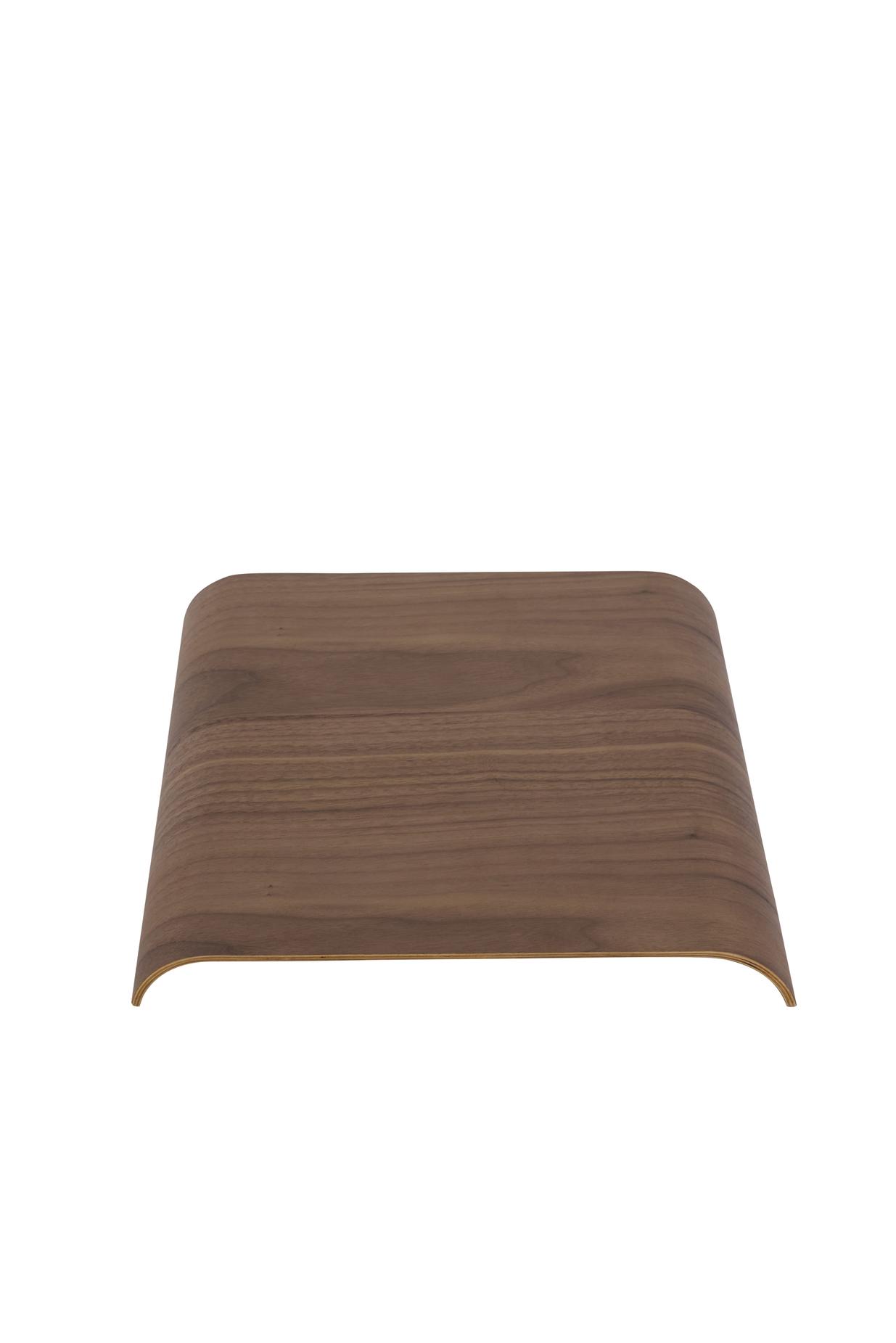 AYTM - Curva Topplatte Holz Walnuss 33x32 - Braun - Wandregal