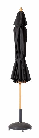 Cinas Pomino Parasoll Black/Teak Ø330