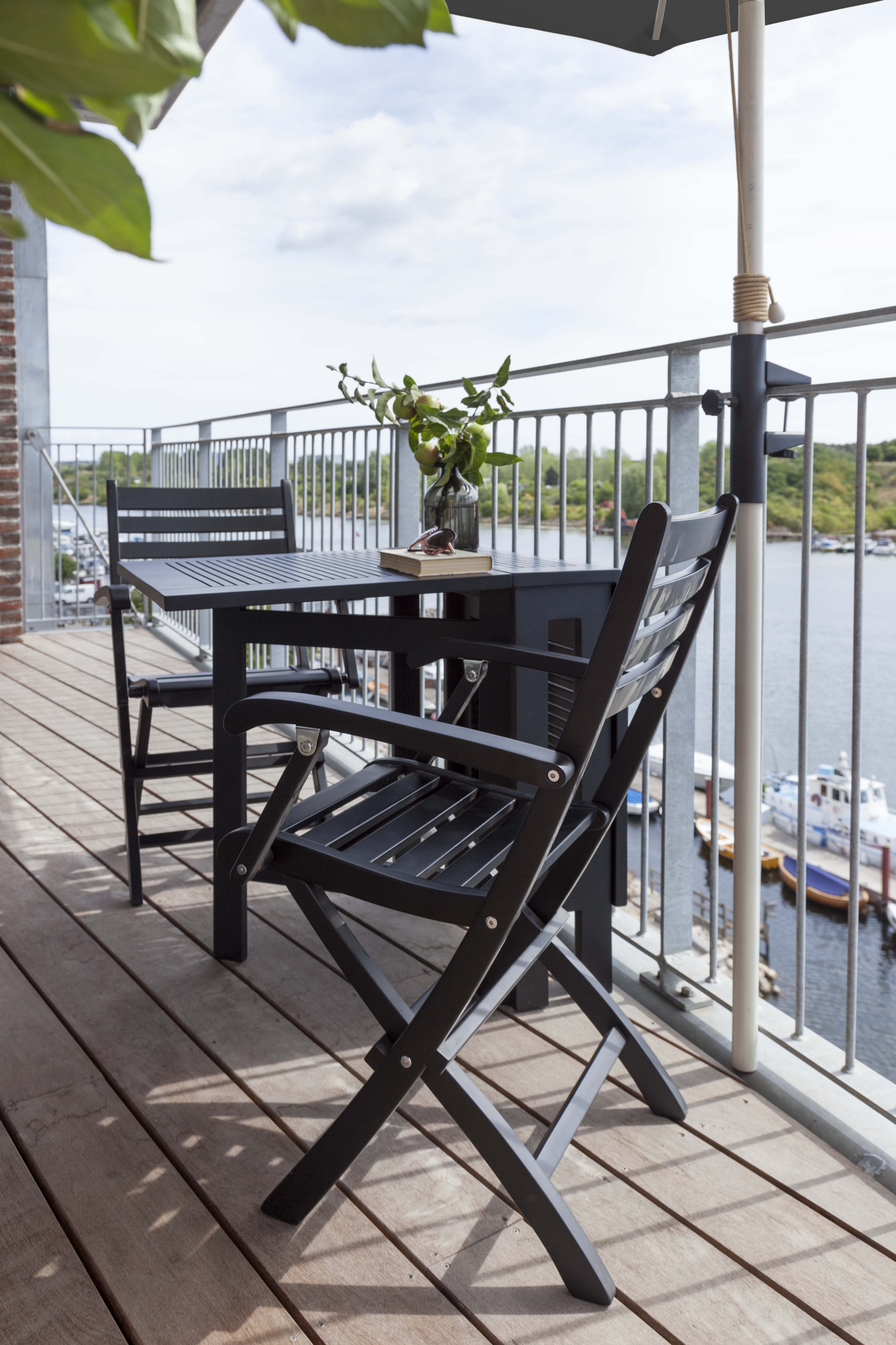 Cinas Butterfly Parvekepöytä Musta Mahonki 130 cm