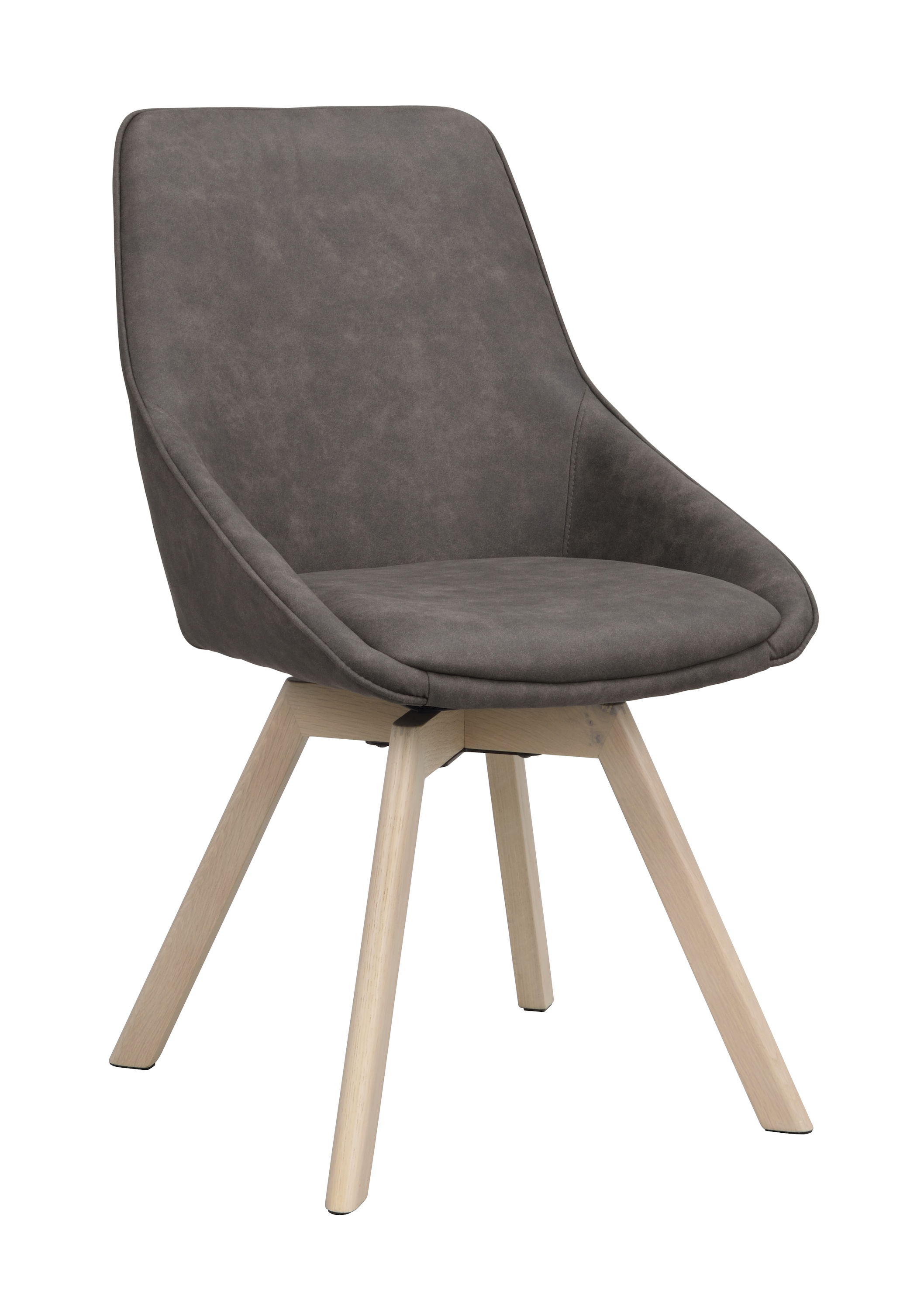 Rowico Home Alison Matstol Mörkgrå Microfiber/Vitpigmenterad