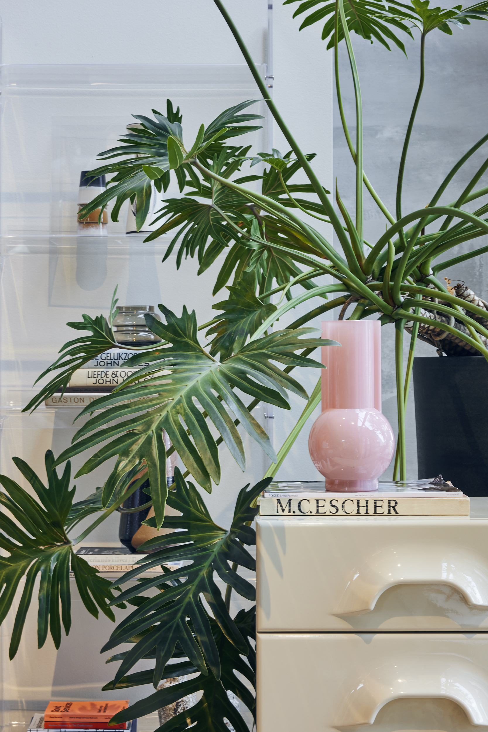 HKliving Glass Vas Flamingo Pink