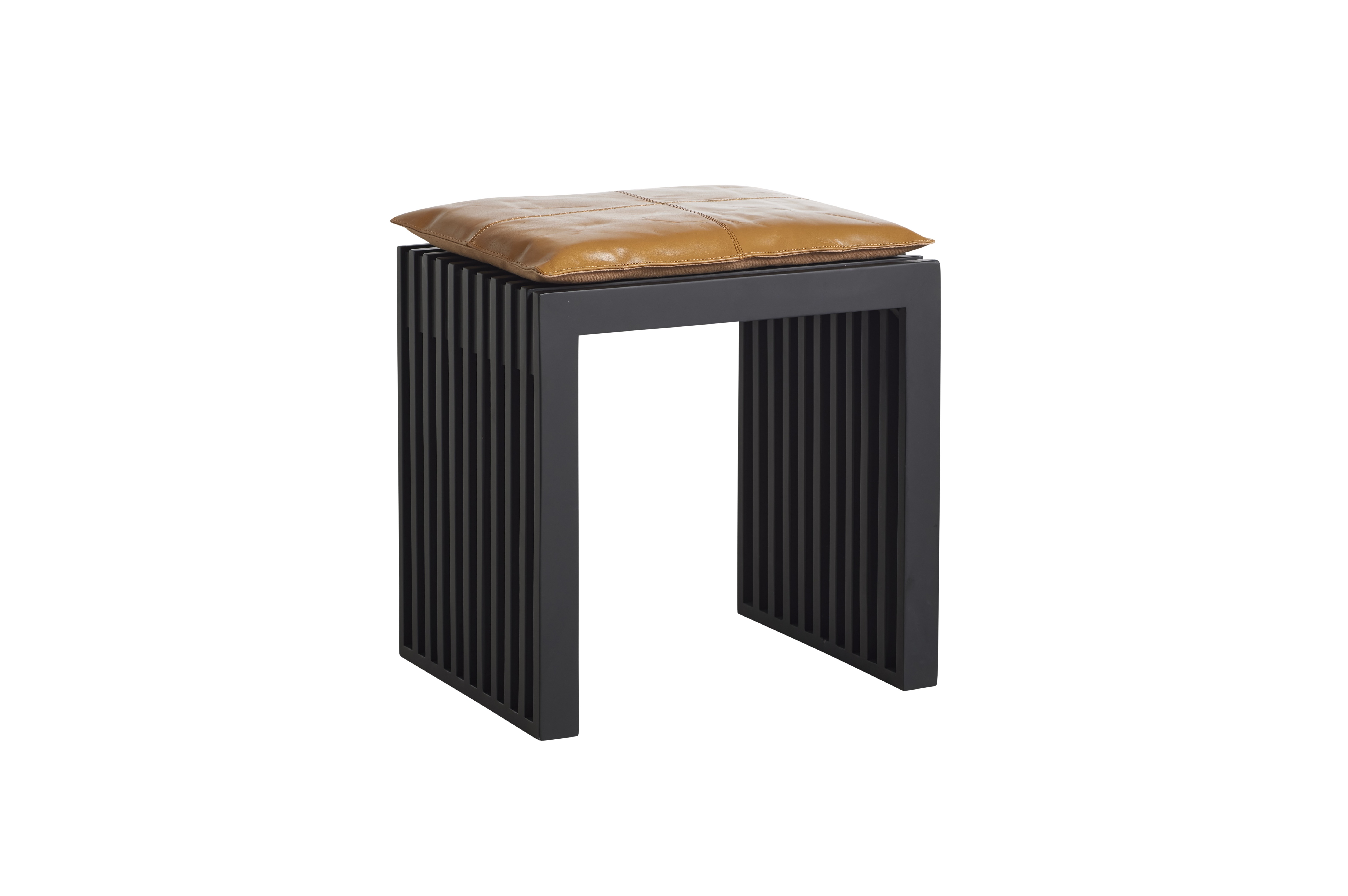 Rib Hocker Schwarz/Braun 45cm