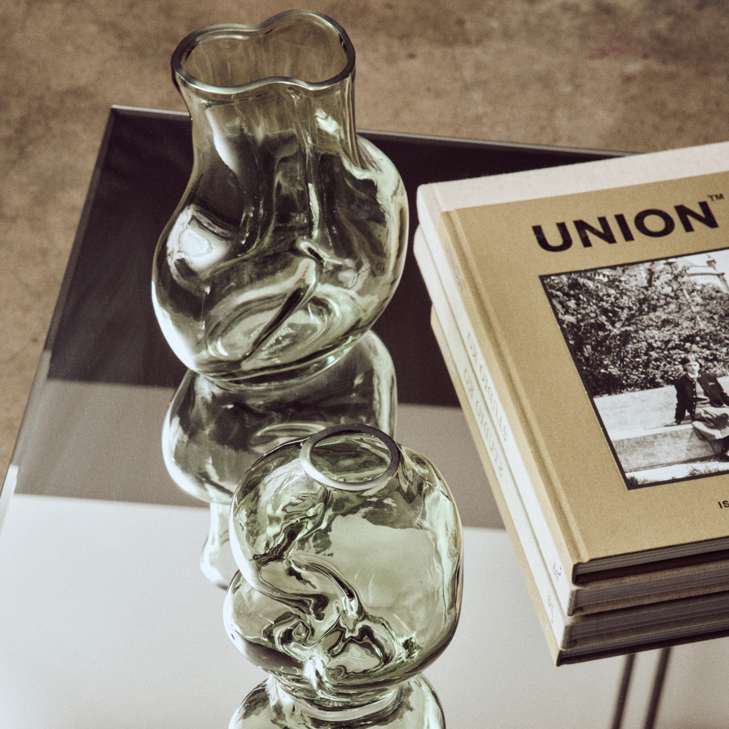 HKliving Gleam Maljakko Lasi Olive 18 cm