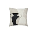 Eva Kuddfodral Black/Beige 50x50