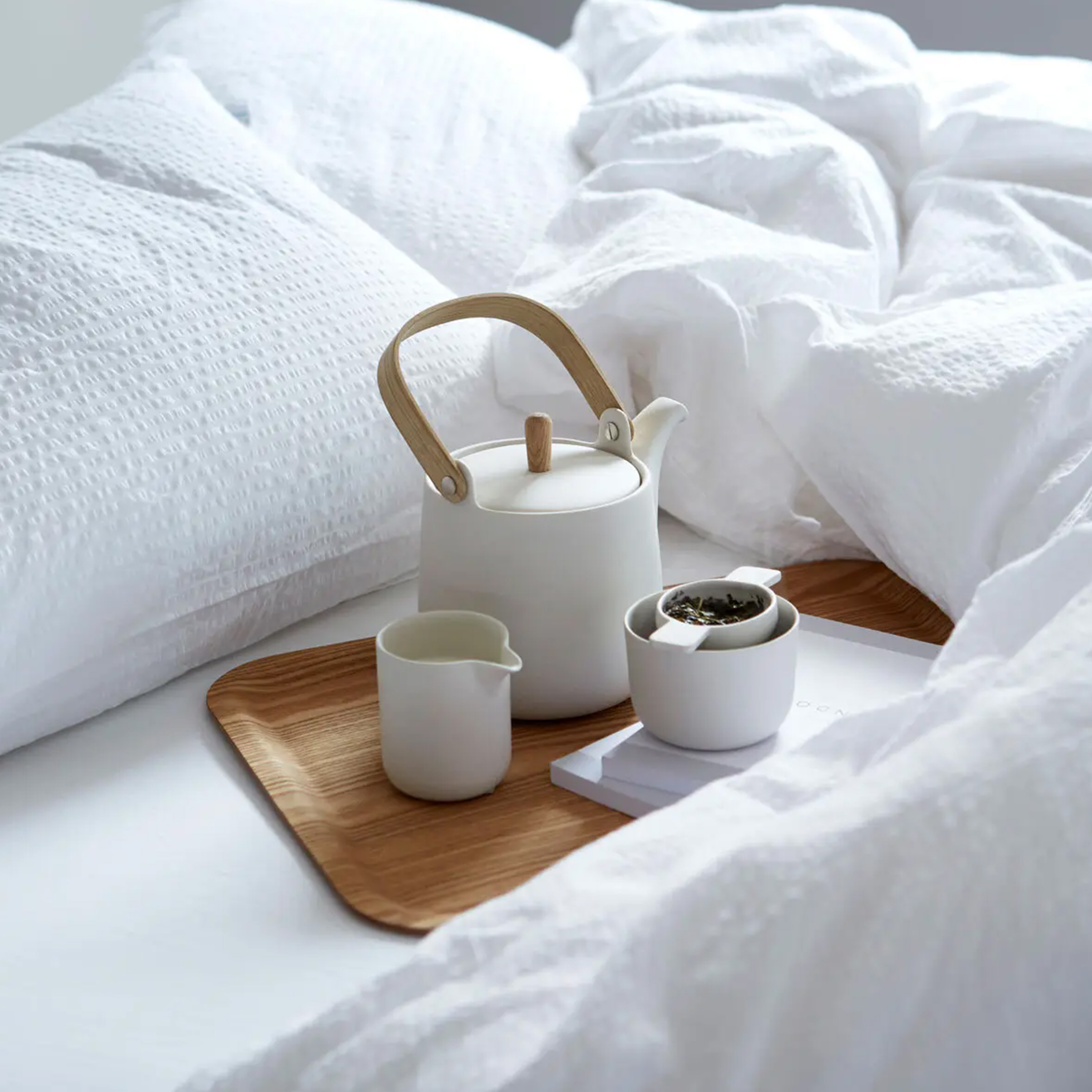 Høie Pure kreppi tyynyliina valkoinen 50x60cm
​