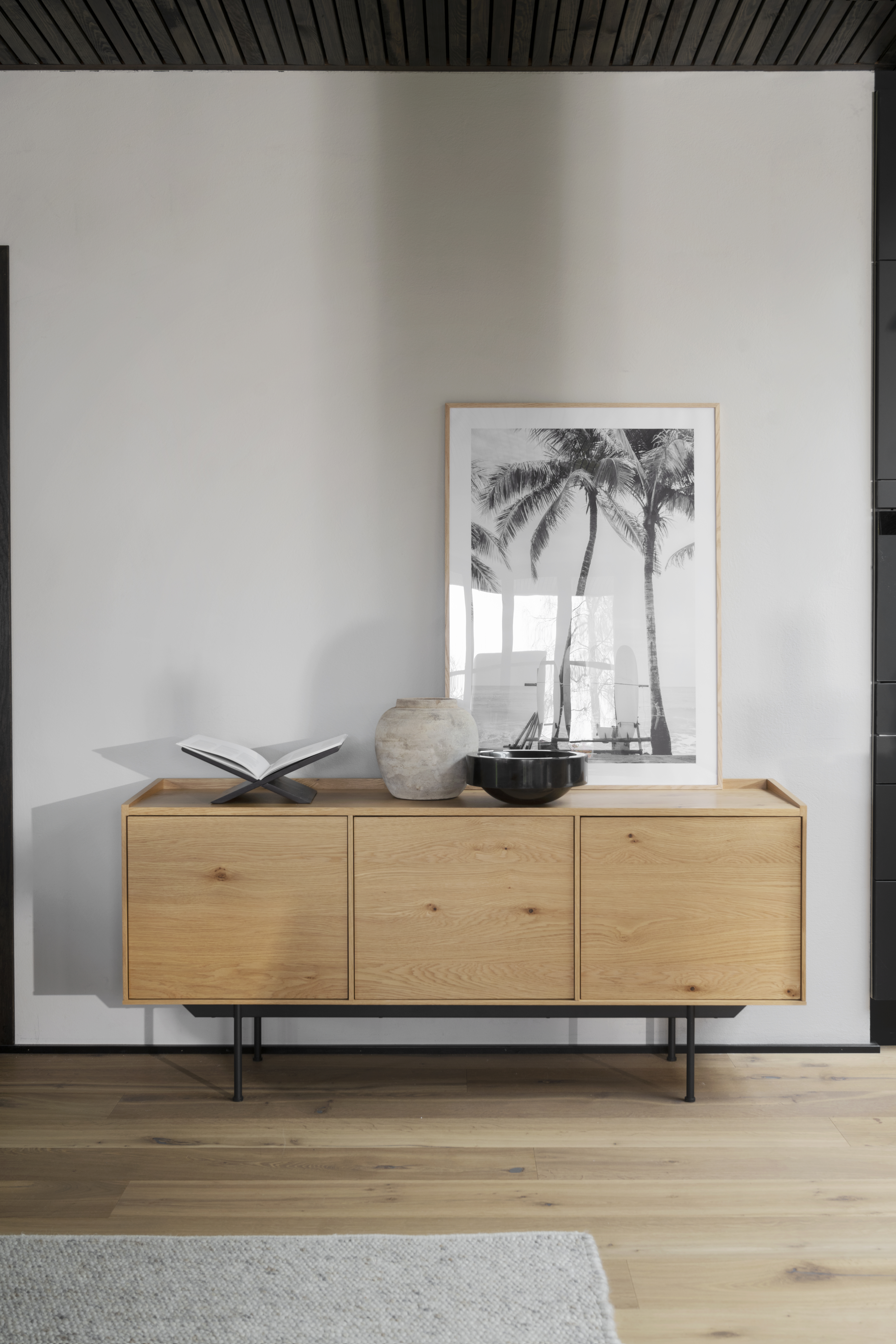 Rowico Home Brewerton Sideboard Ek/Svart 160cm
